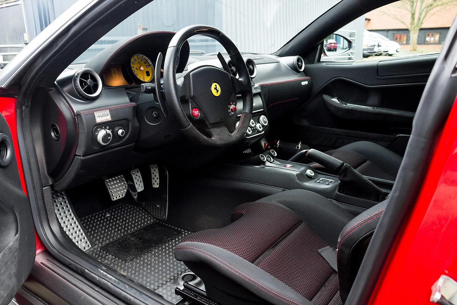 2011 Ferrari 599 GTO interior, dashboard, Nero & Rosso