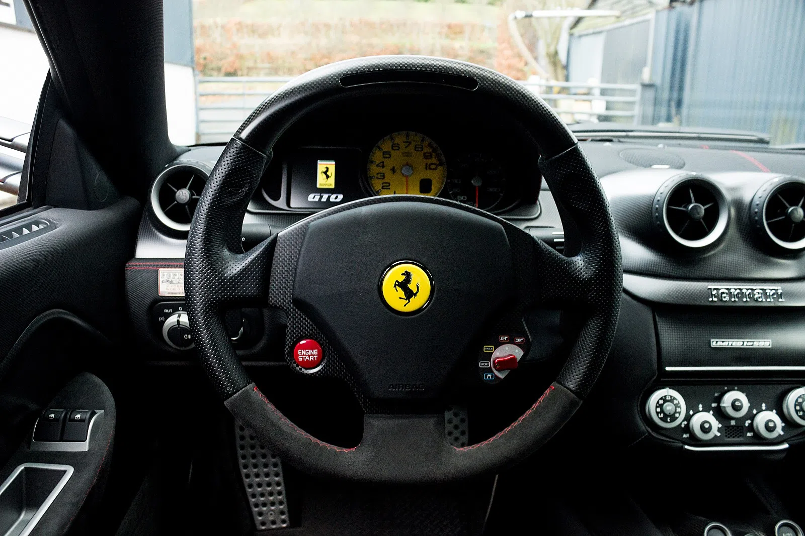 2011 Ferrari 599 GTO interior, Nero & Rosso