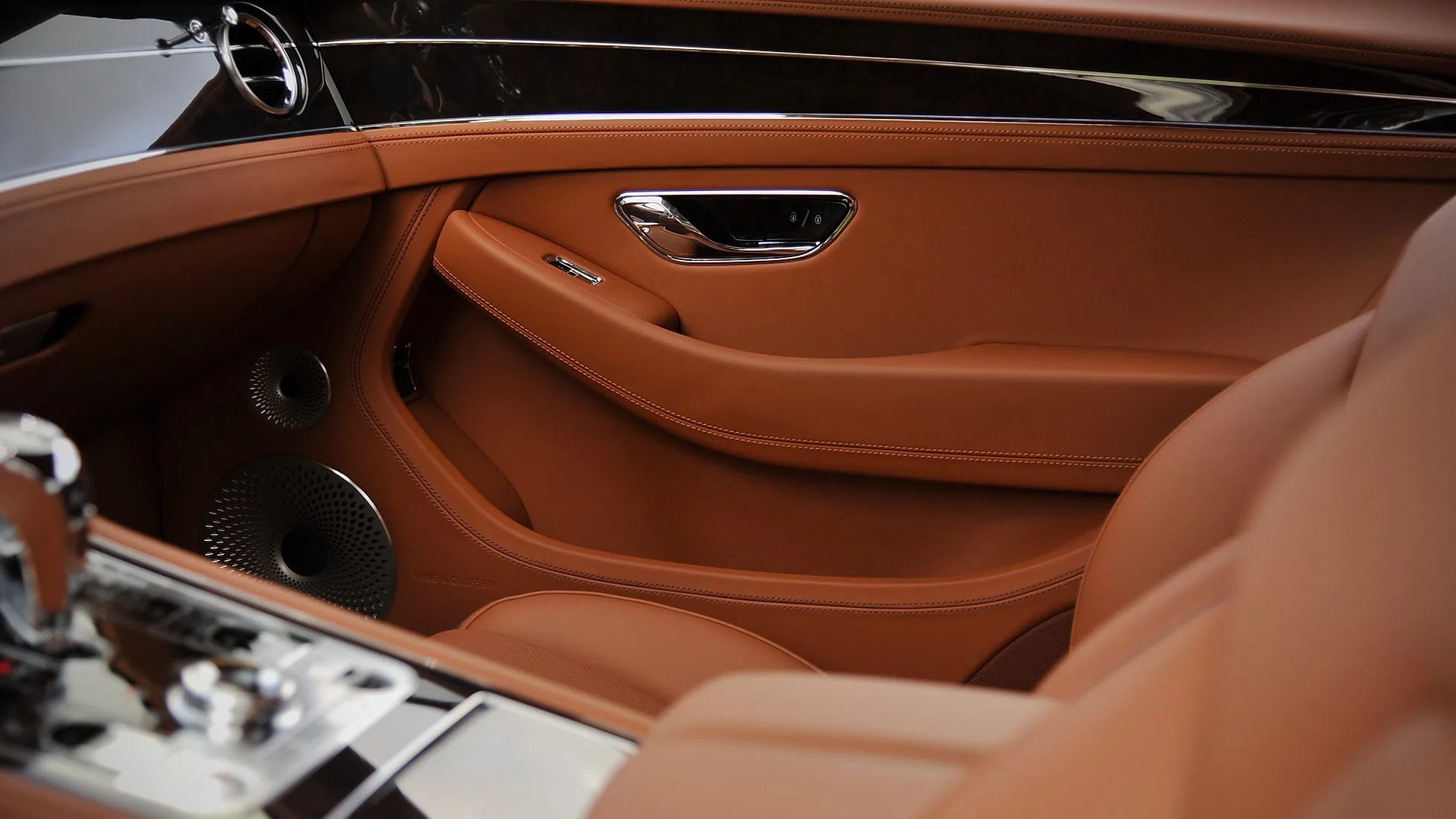 2019 Bentley Continental GT interior, door panel, Tan