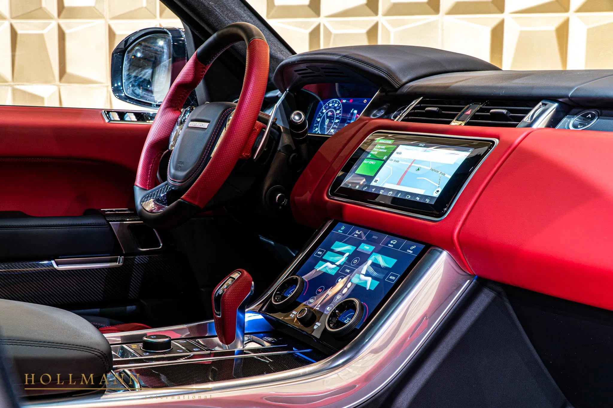 2020 Land Rover Range Rover Sport 5.0 V8 SVR interior, dashboard, Leder Ebony/ Pimento Red