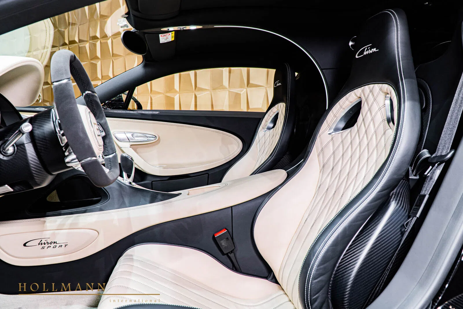 2019 Bugatti Chiron SPORT interior, seats, Beige - Ivoire