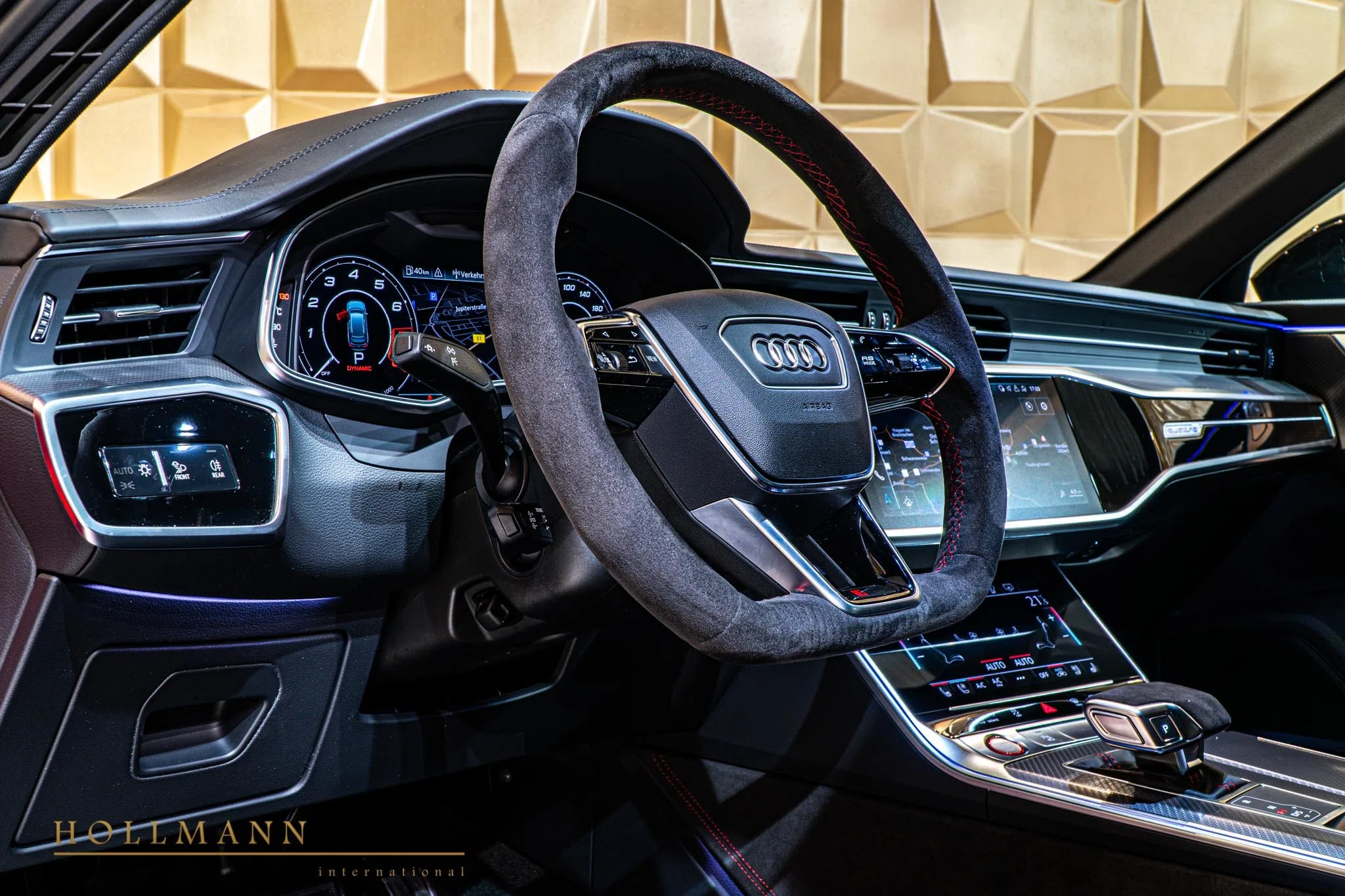 2020 Audi RS6 Avant interior, Leder Schwarz
