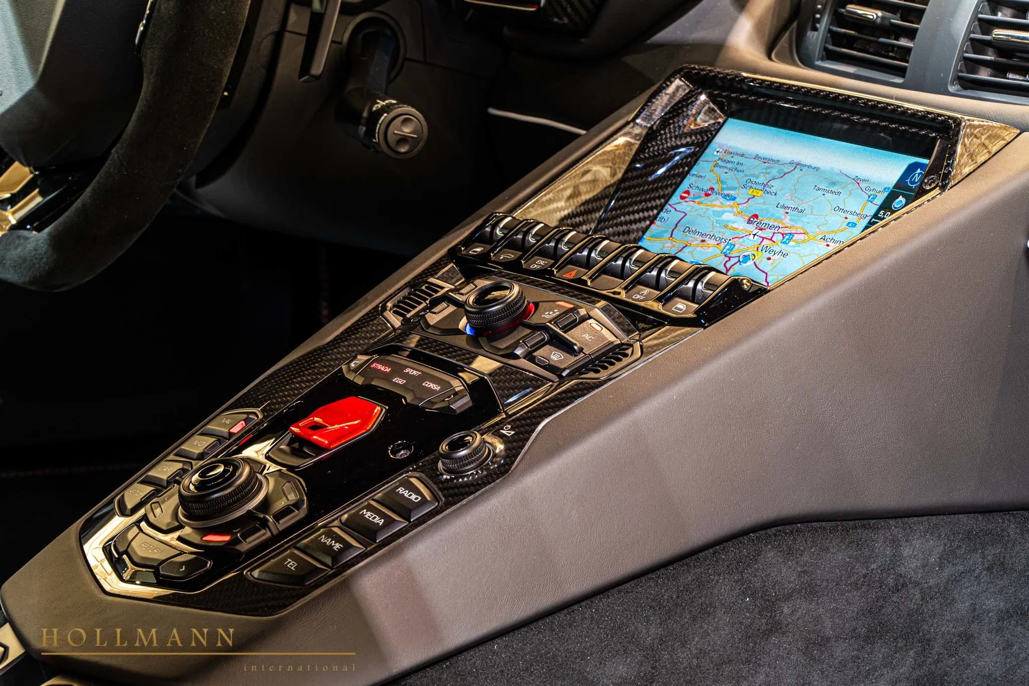 2020 Lamborghini Aventador SVJ interior, Nero Cosmus