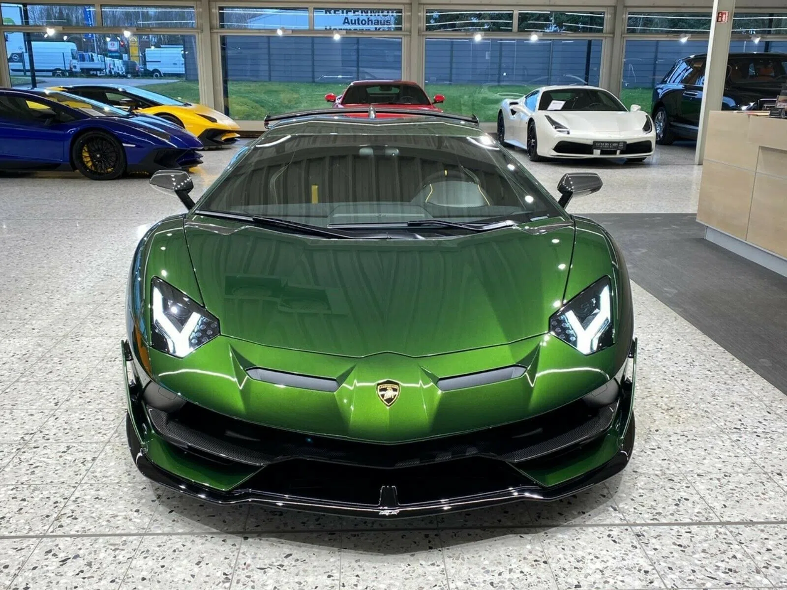 2020 Lamborghini Aventador Coupe SVJ SPECIAL GREEN for sale, exterior, Green