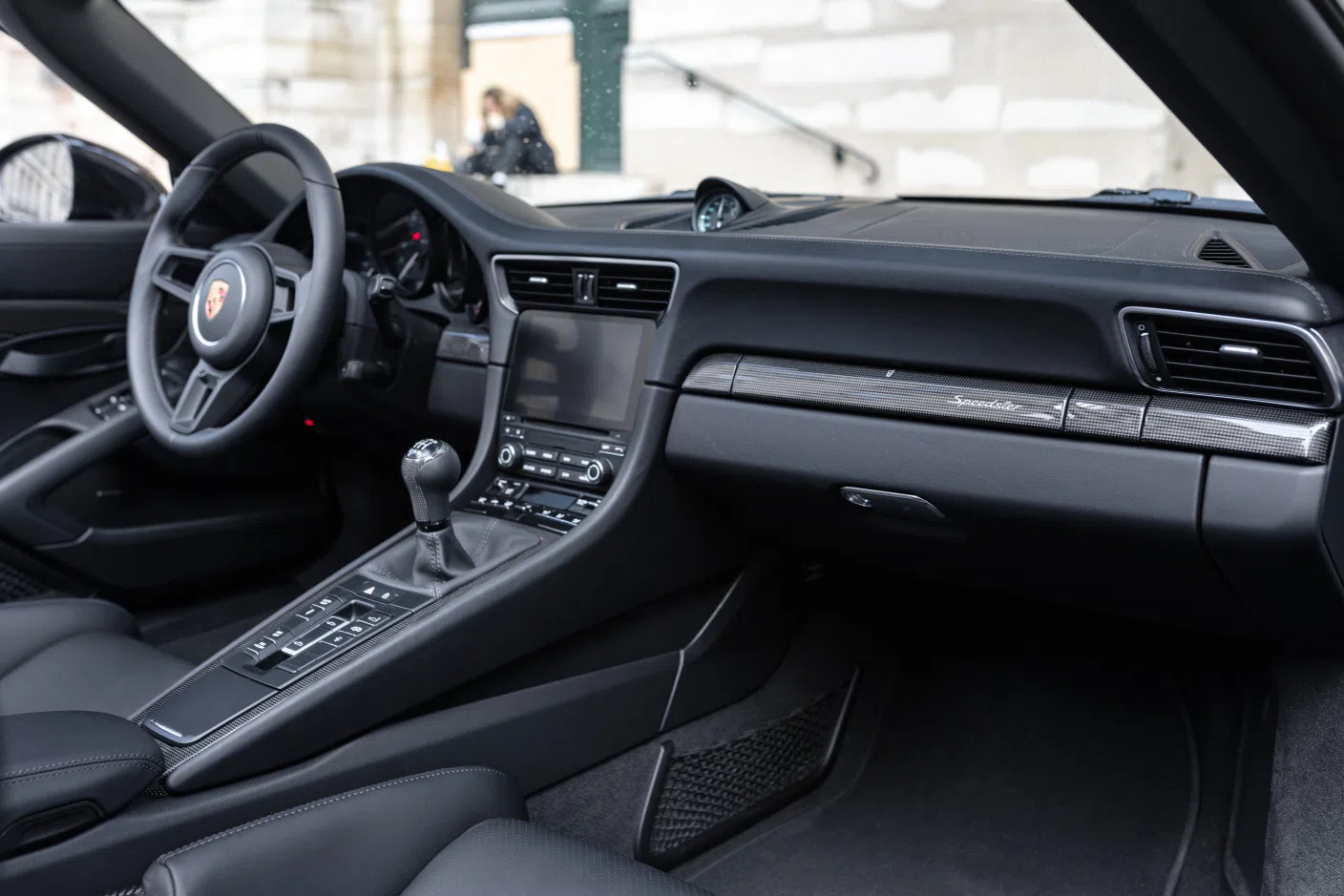 2019 Porsche 991 II Speedster interior, dashboard, Black