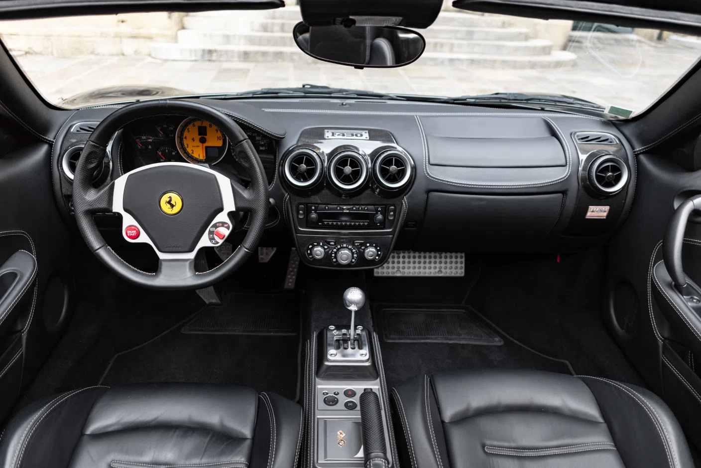 2007 Ferrari F430 Spider *Mecanic Gearbox* interior, dashboard, intérieur tout cuir noir