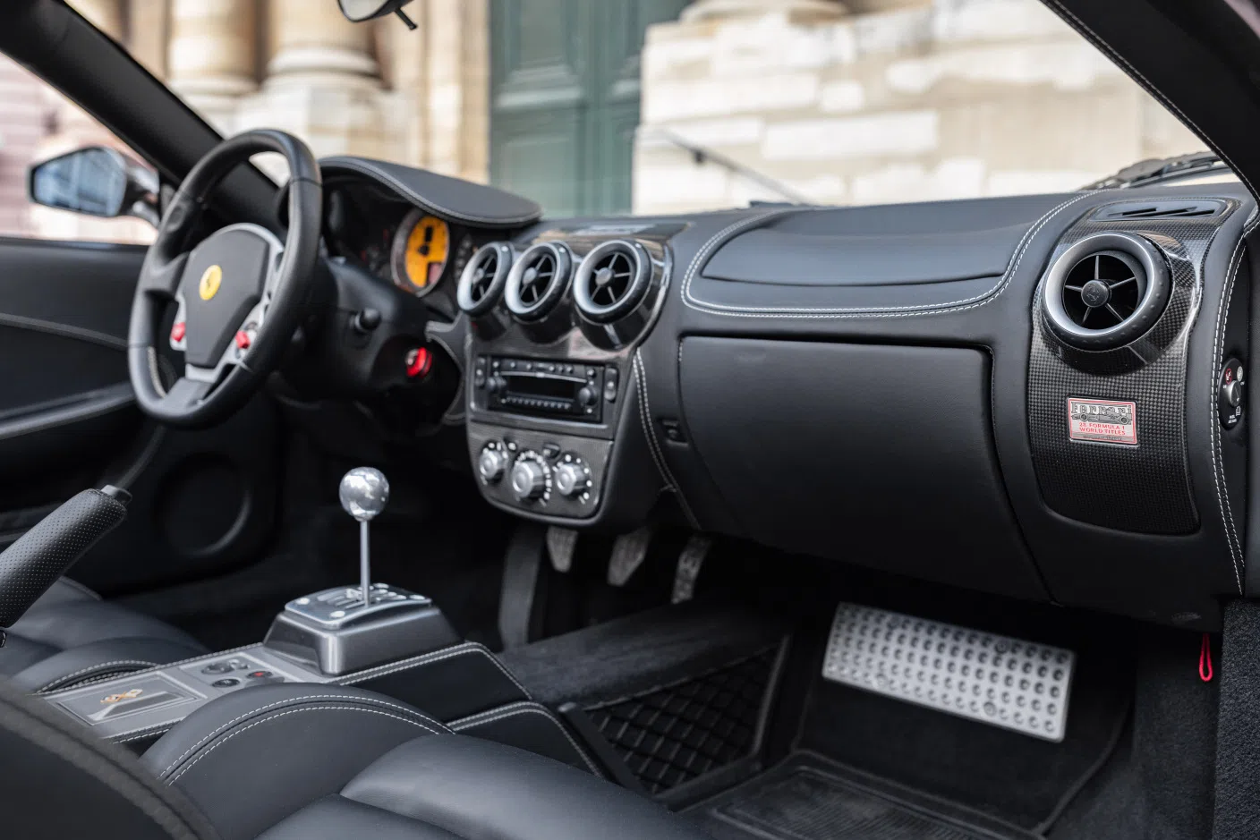 2007 Ferrari F430 Spider *Mecanic Gearbox* interior, dashboard, intérieur tout cuir noir