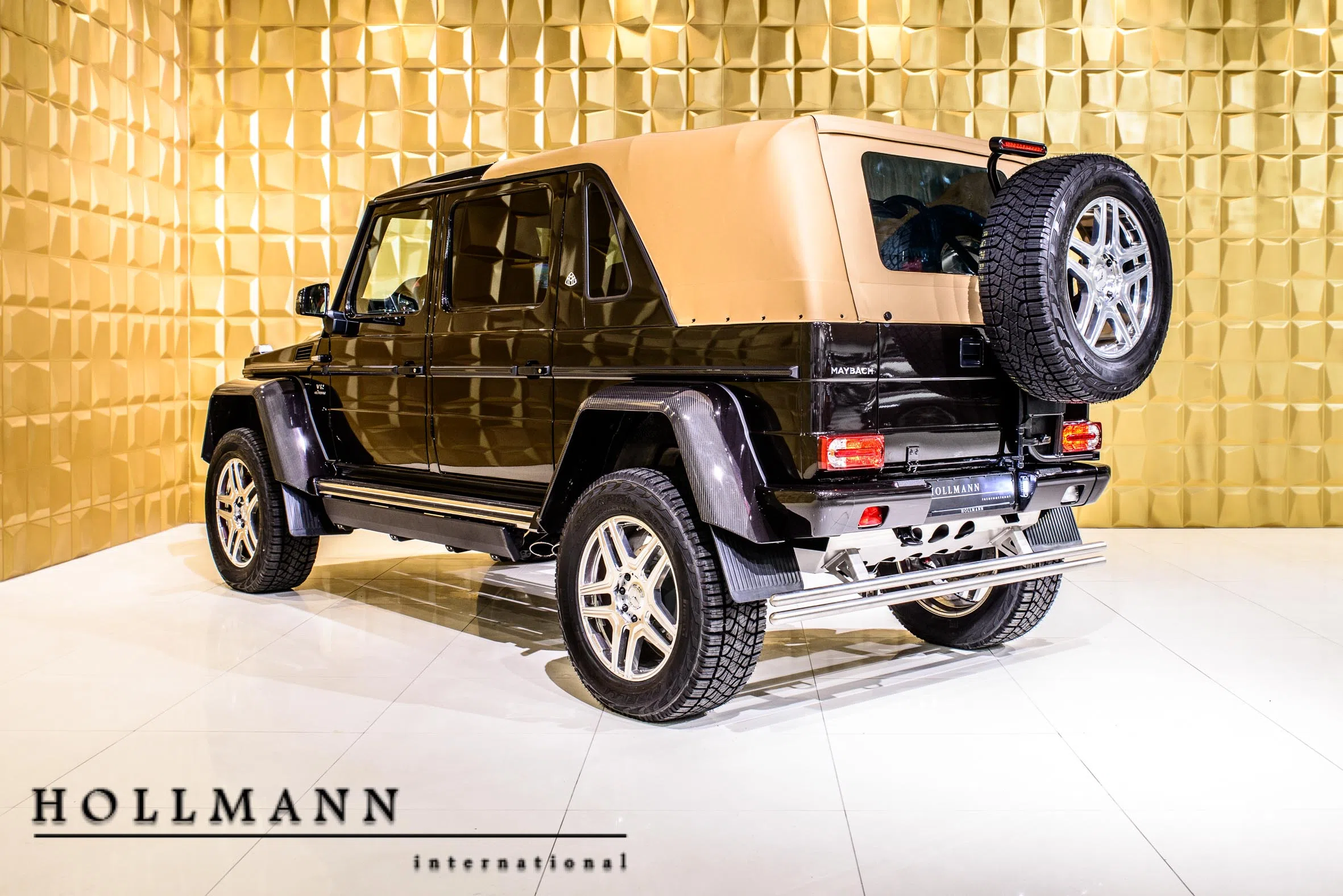 2018 Mercedes Maybach G650 Landaulet 1of 99 Units, rear three-quarter view, Designo Black Mocha Metallic