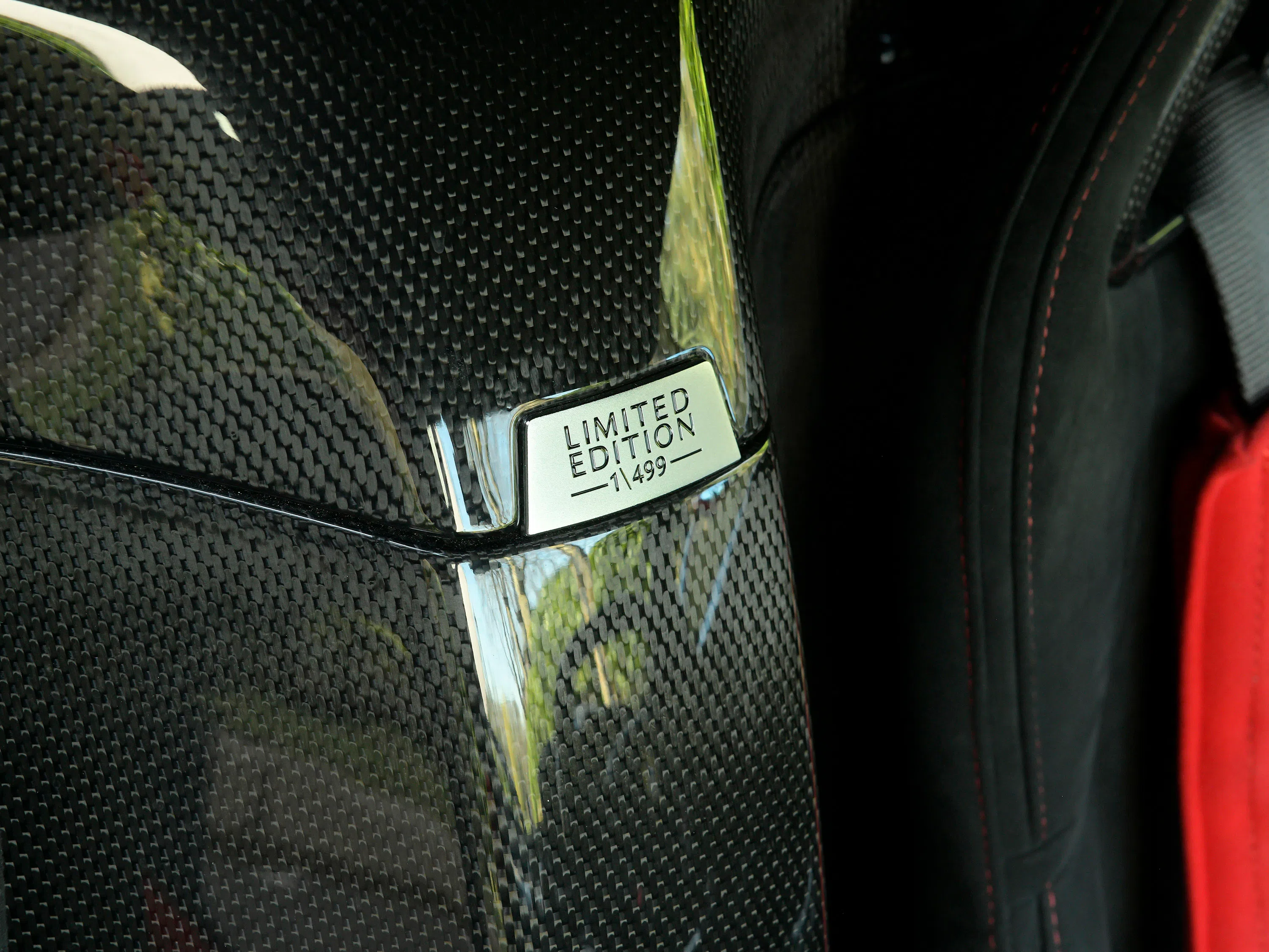 2014 Ferrari LaFerrari interior, door sill, Leather Black