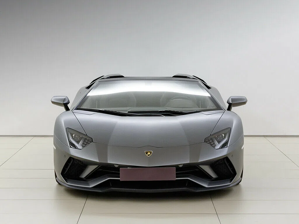 2018 Lamborghini Aventador S LP740-4 Roadster for sale, front three-quarter view, Grigio Titans Grau Matt Sonderlackierung