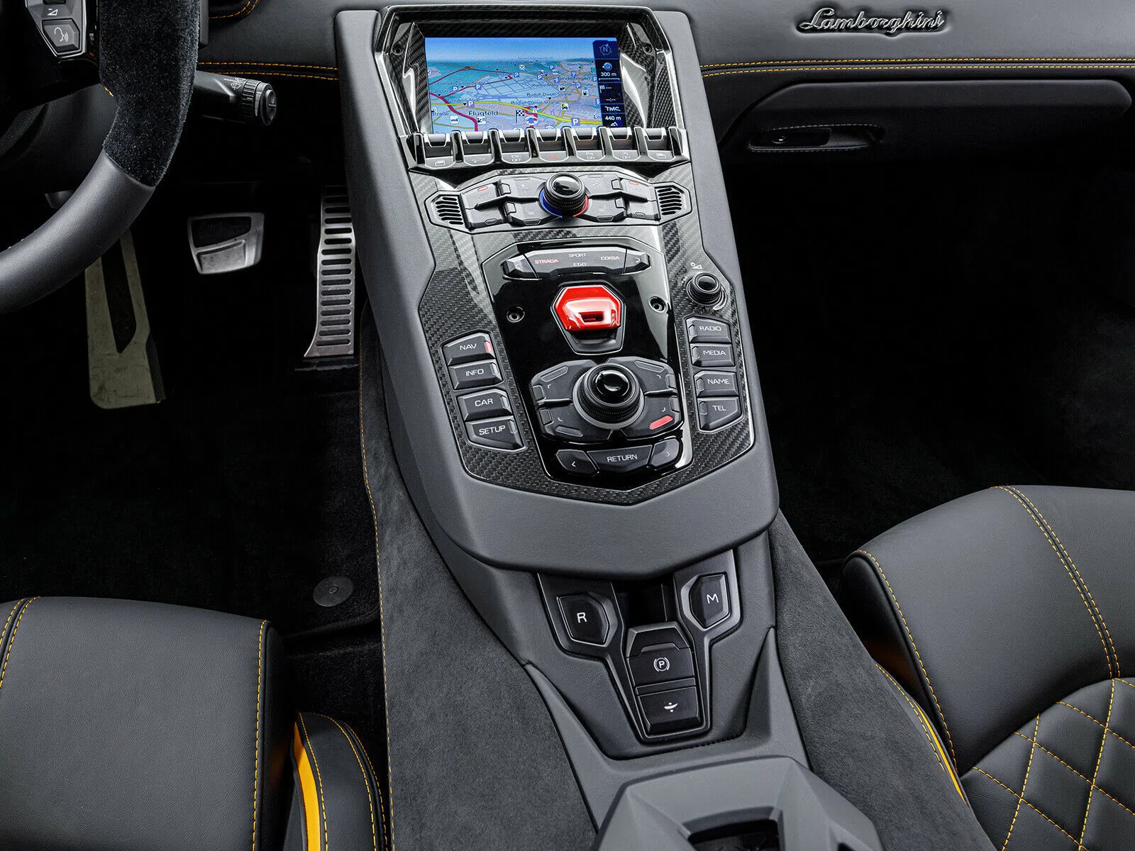 2018 Lamborghini Aventador S Coupe LP740-4 interior, Alcantara Schwarz