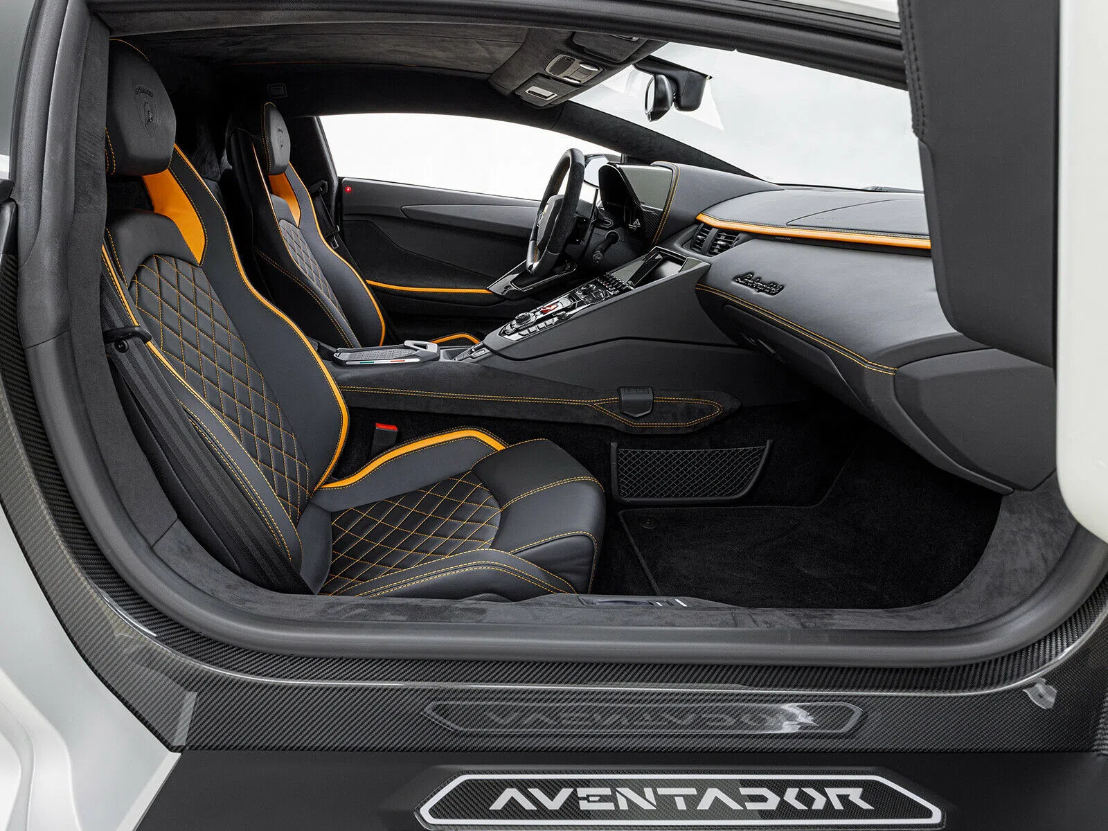 2018 Lamborghini Aventador S Coupe LP740-4 interior, seats, Alcantara Schwarz