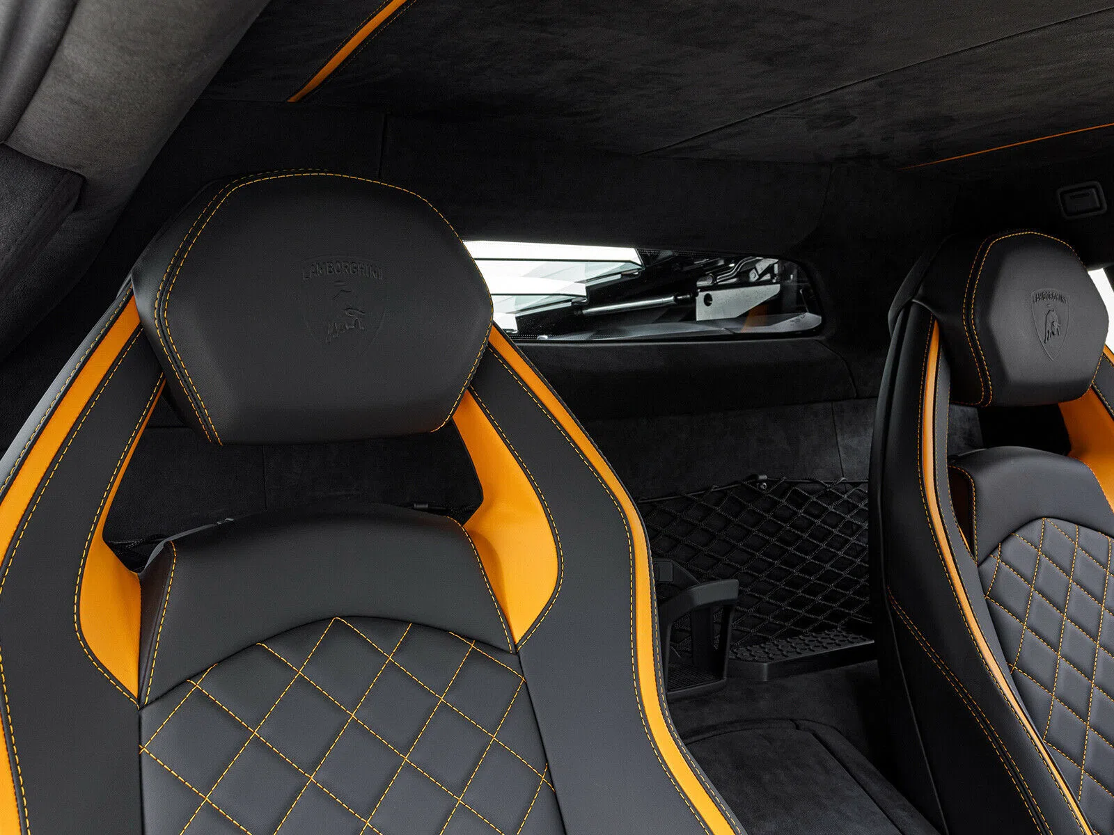 2018 Lamborghini Aventador S Coupe LP740-4 interior, seats, Alcantara Schwarz