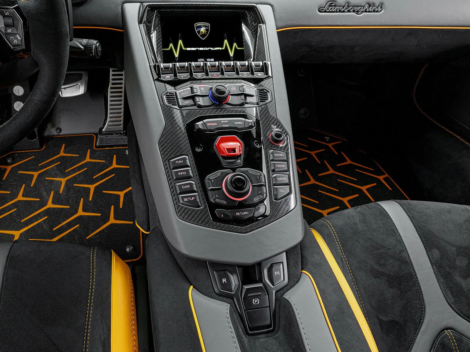 2019 Lamborghini Aventador SVJ Coupe LP770-4 interior, Alcantara Schwarz