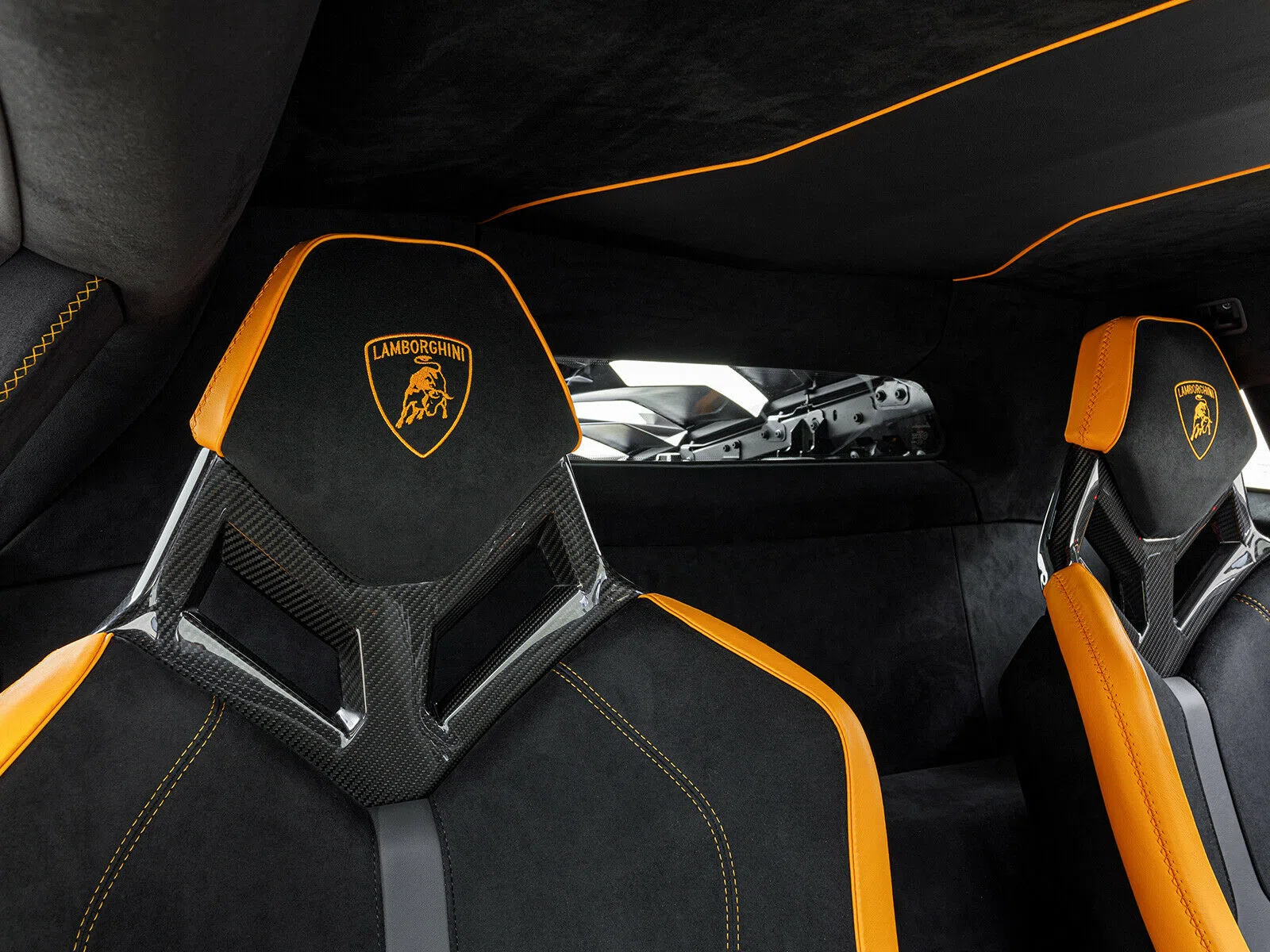 2019 Lamborghini Aventador SVJ Coupe LP770-4 interior, seats, Alcantara Schwarz
