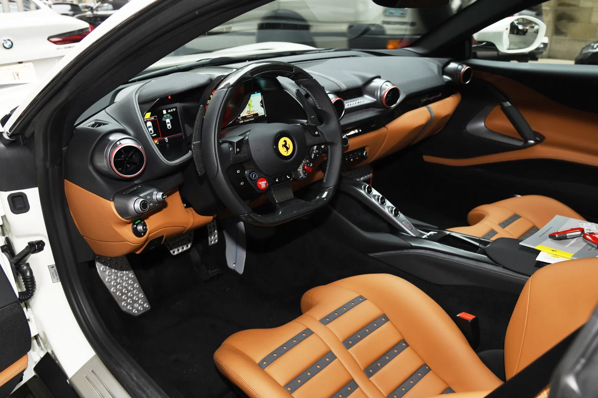 2020 Ferrari 812 Superfast interior, Leather Brown