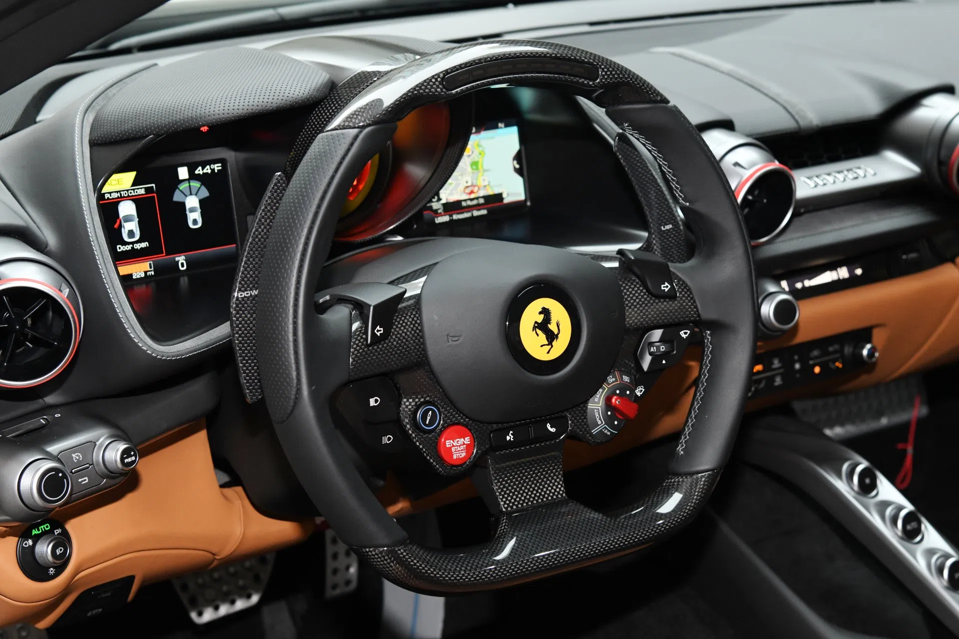 2020 Ferrari 812 Superfast interior, Leather Brown