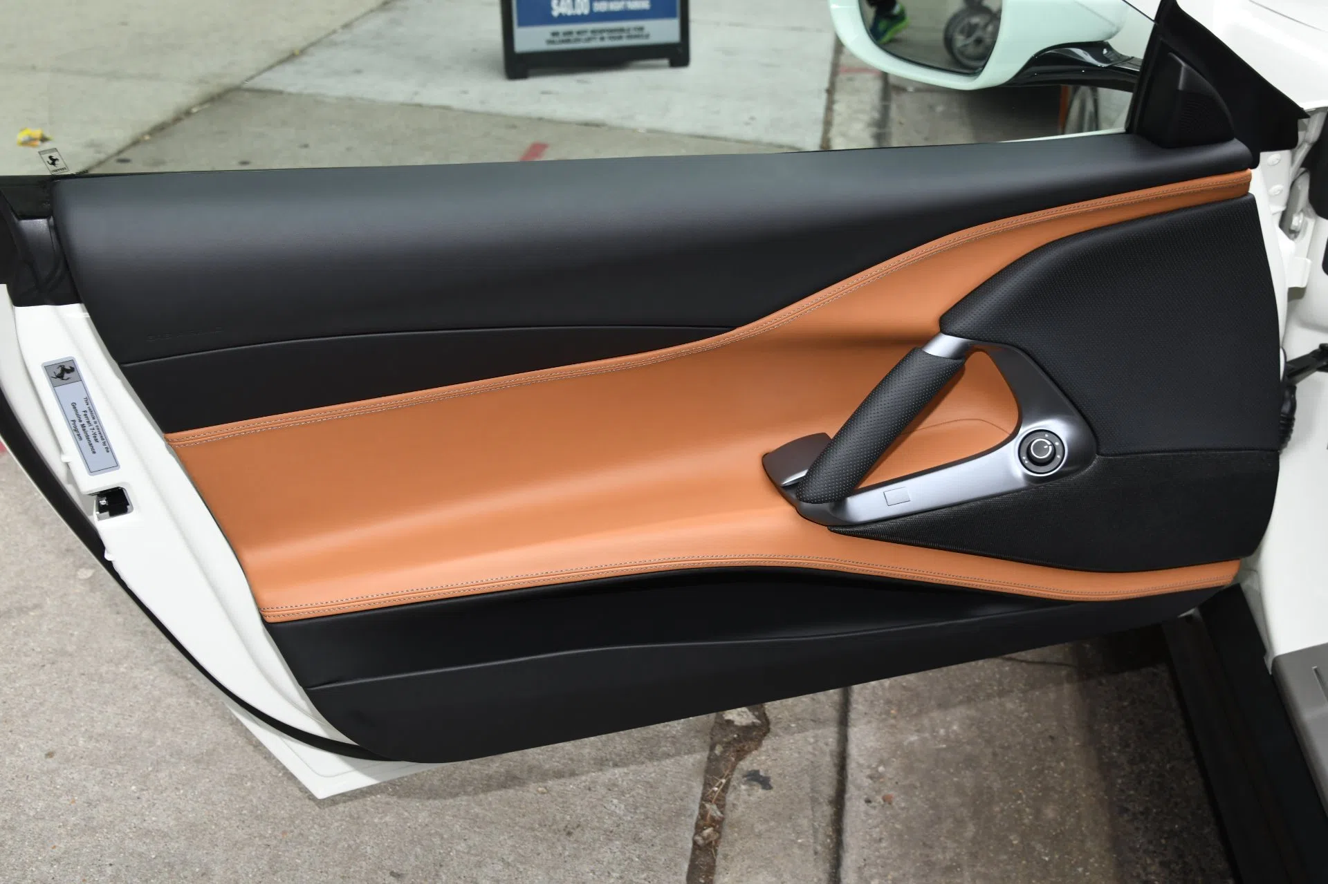 2020 Ferrari 812 Superfast interior, door panel, Leather Brown