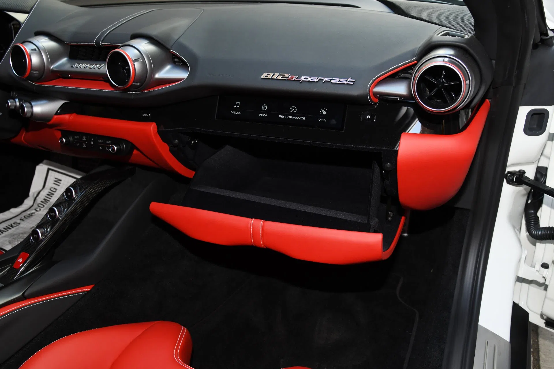 2019 Ferrari 812 Superfast interior, ROSSO