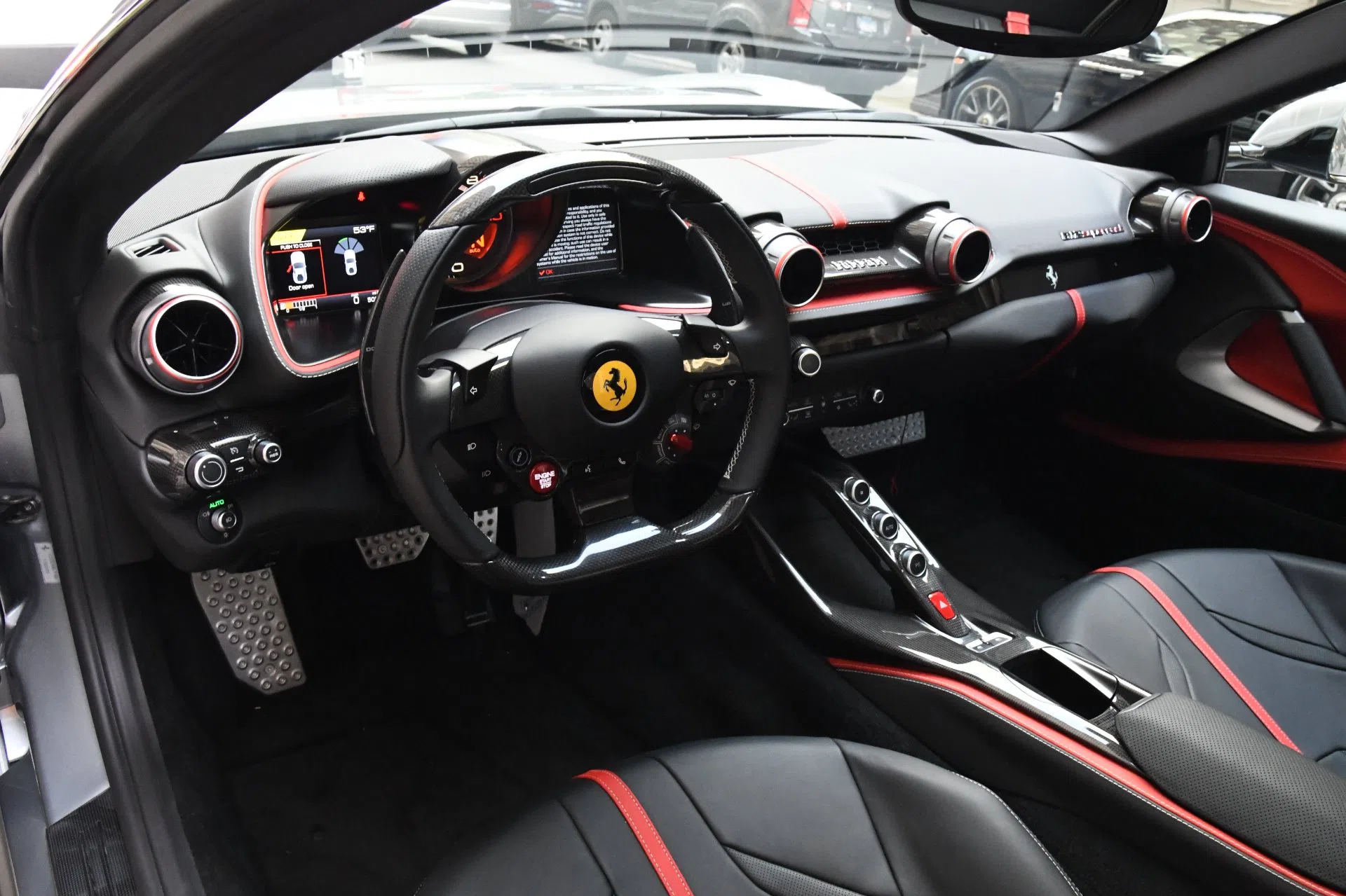 2018 Ferrari 812 Superfast interior, dashboard, Nero & Rosso