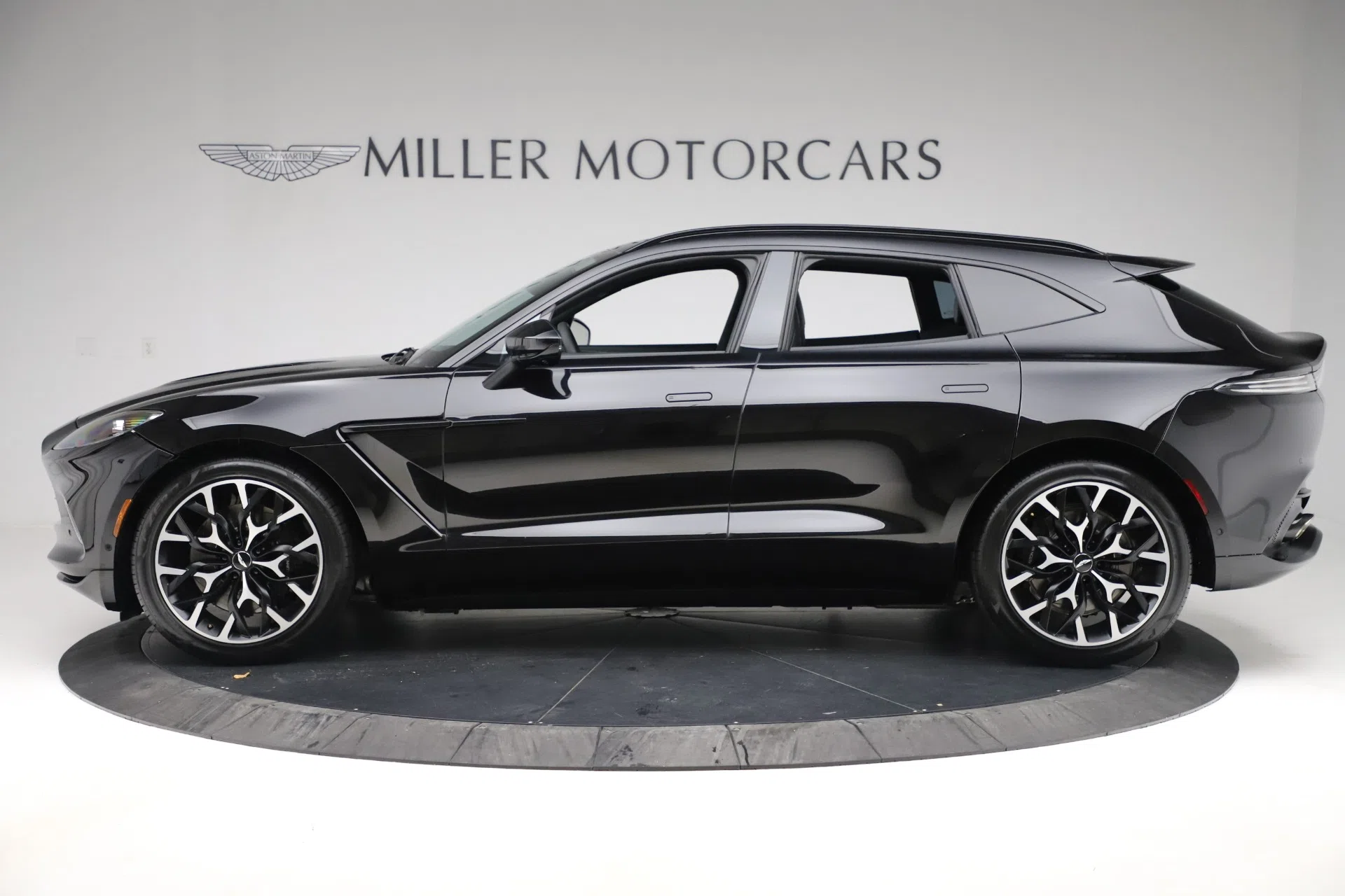 2020 Aston Martin DBX SUV, side profile, Black