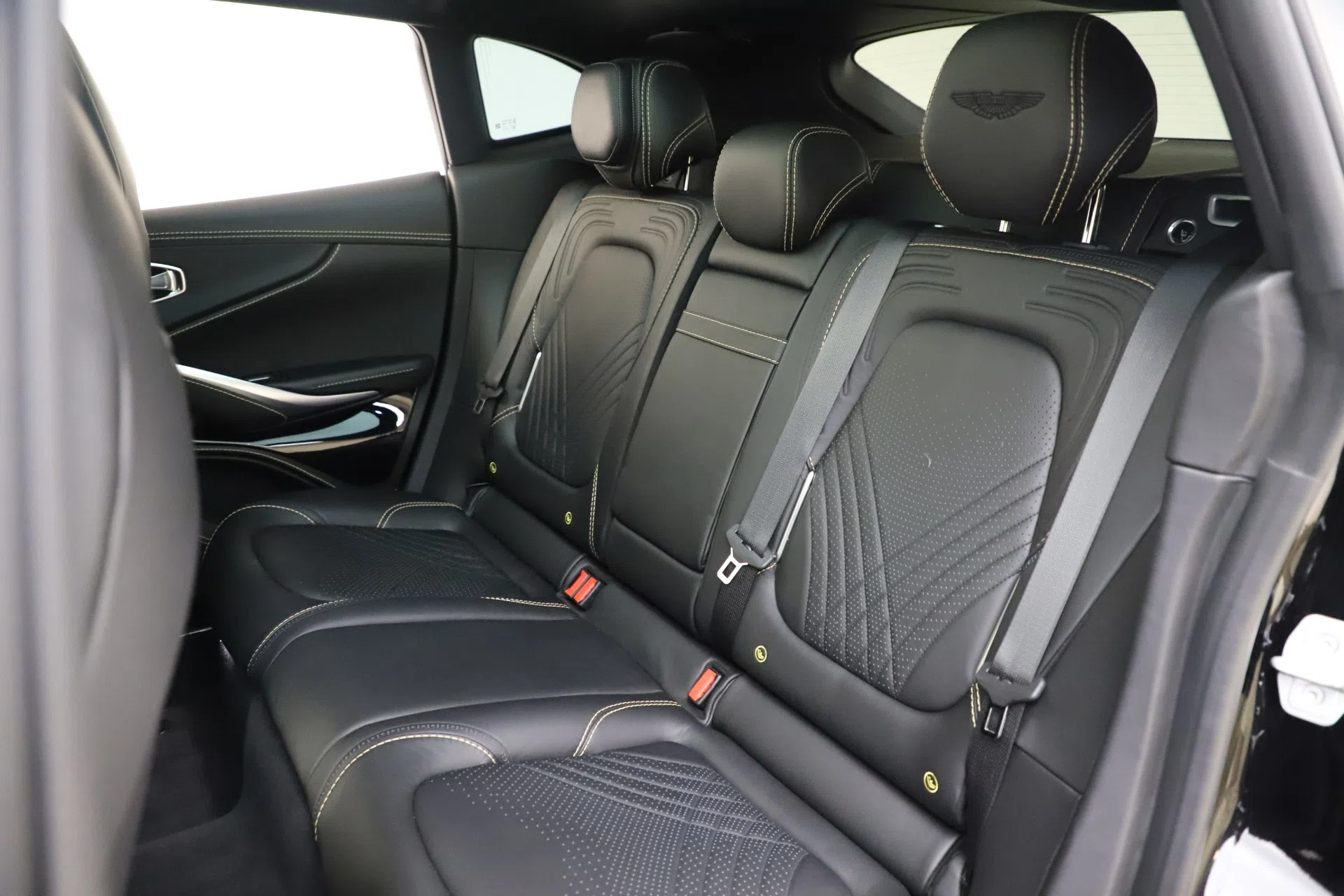 2020 Aston Martin DBX SUV interior, seats, Black