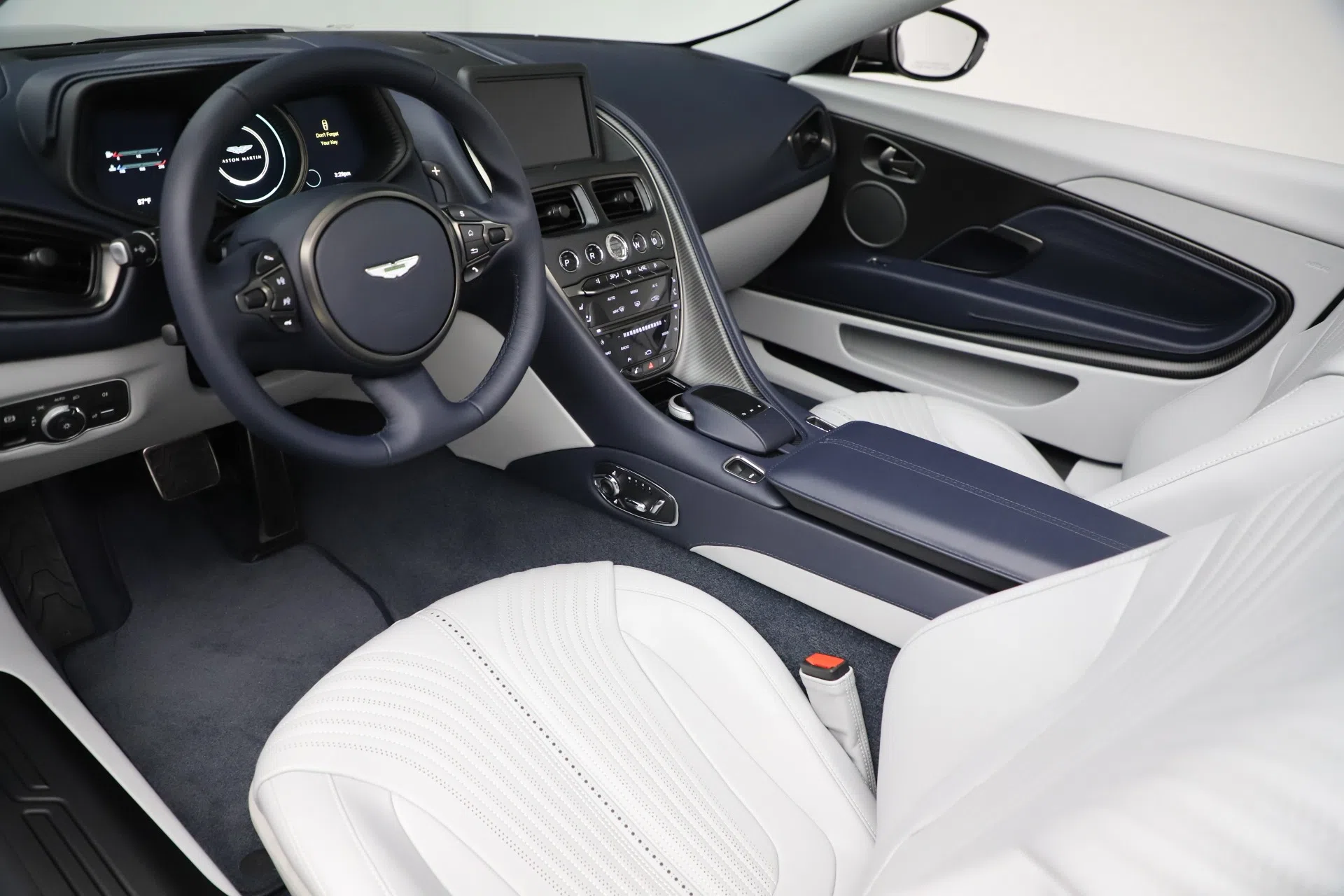 2020 Aston Martin DB11 Volante Convertible interior, Dark Night/Argento Grey