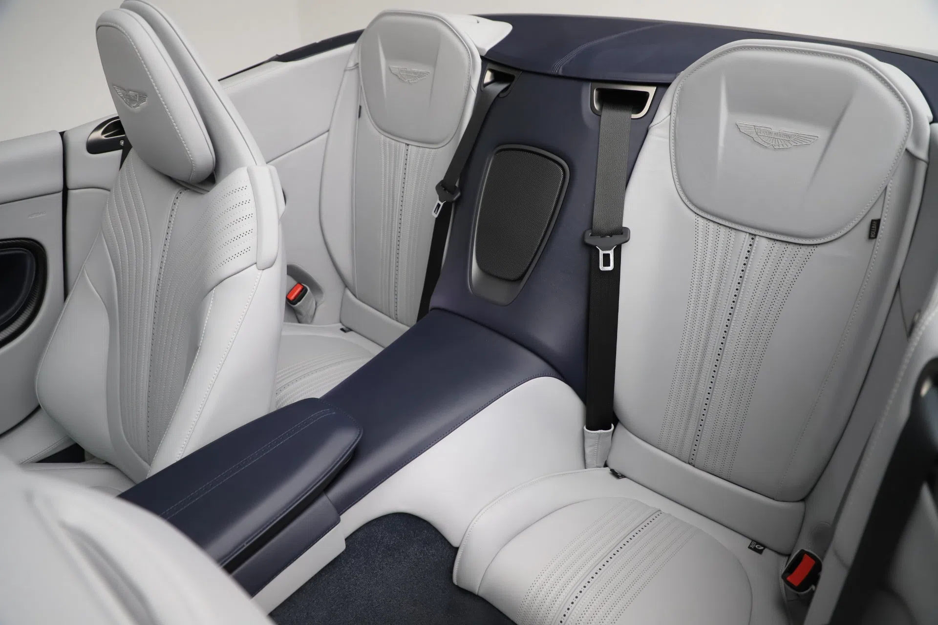 2020 Aston Martin DB11 Volante Convertible interior, seats, Dark Night/Argento Grey
