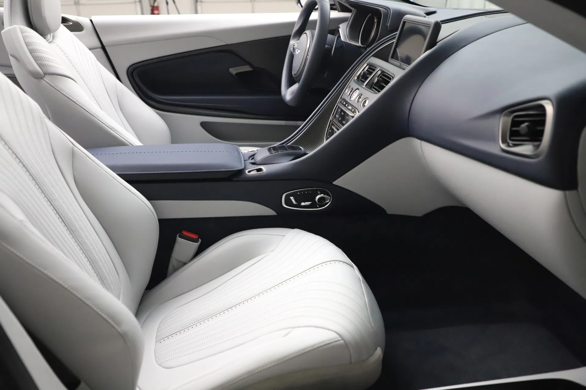 2020 Aston Martin DB11 Volante Convertible interior, seats, Dark Night/Argento Grey