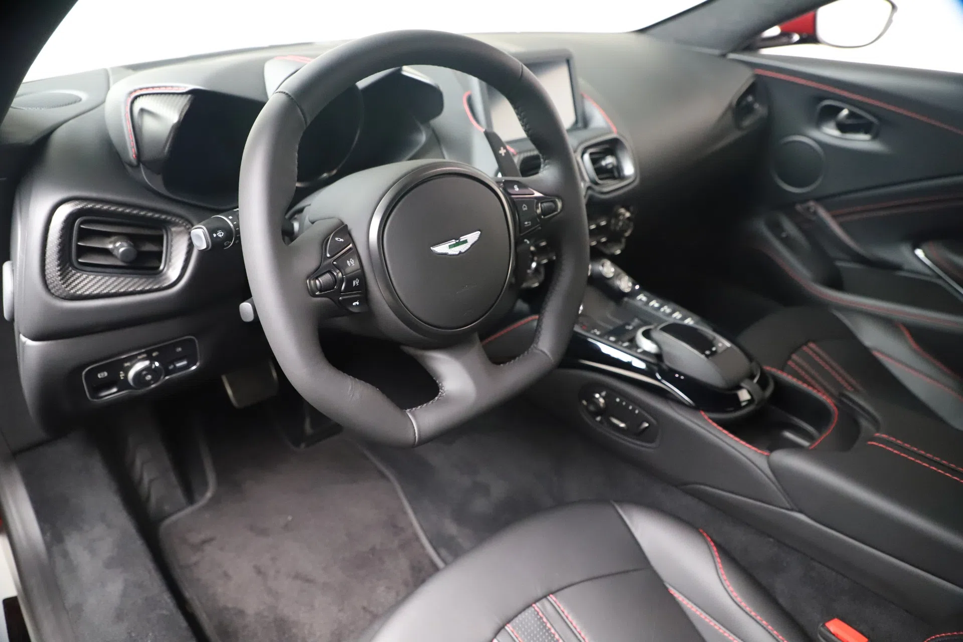 2020 Aston Martin Vantage Coupe interior, dashboard, Obsidian Black