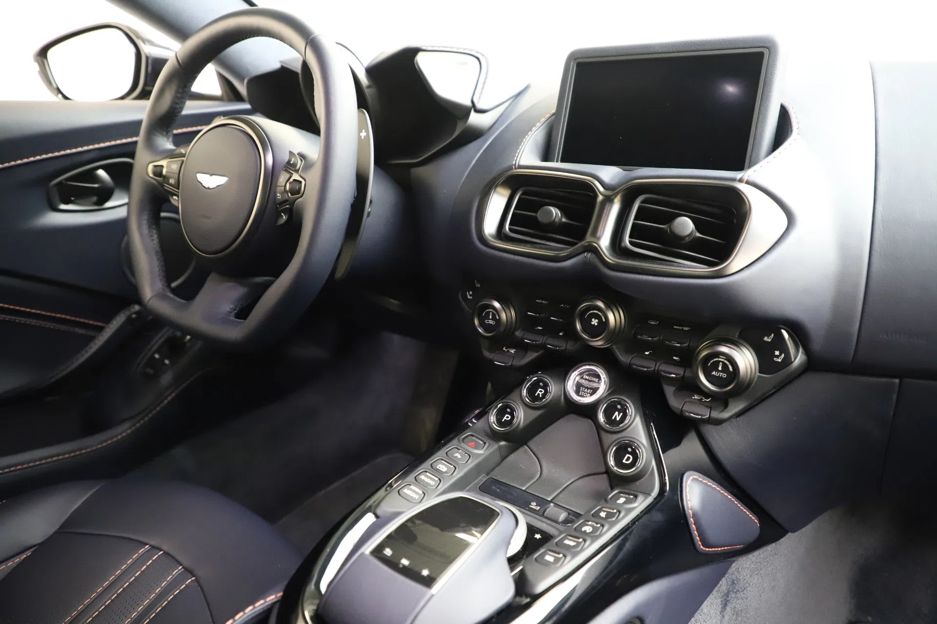 2020 Aston Martin Vantage Coupe interior, Dark Knight