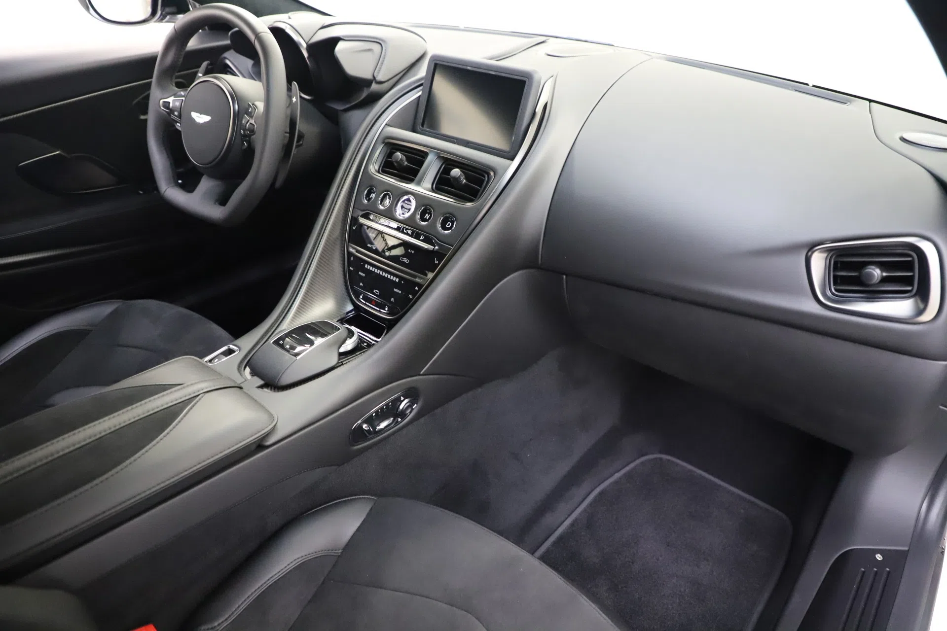 2019 Aston Martin DBS Superleggera interior, Obsidian Black