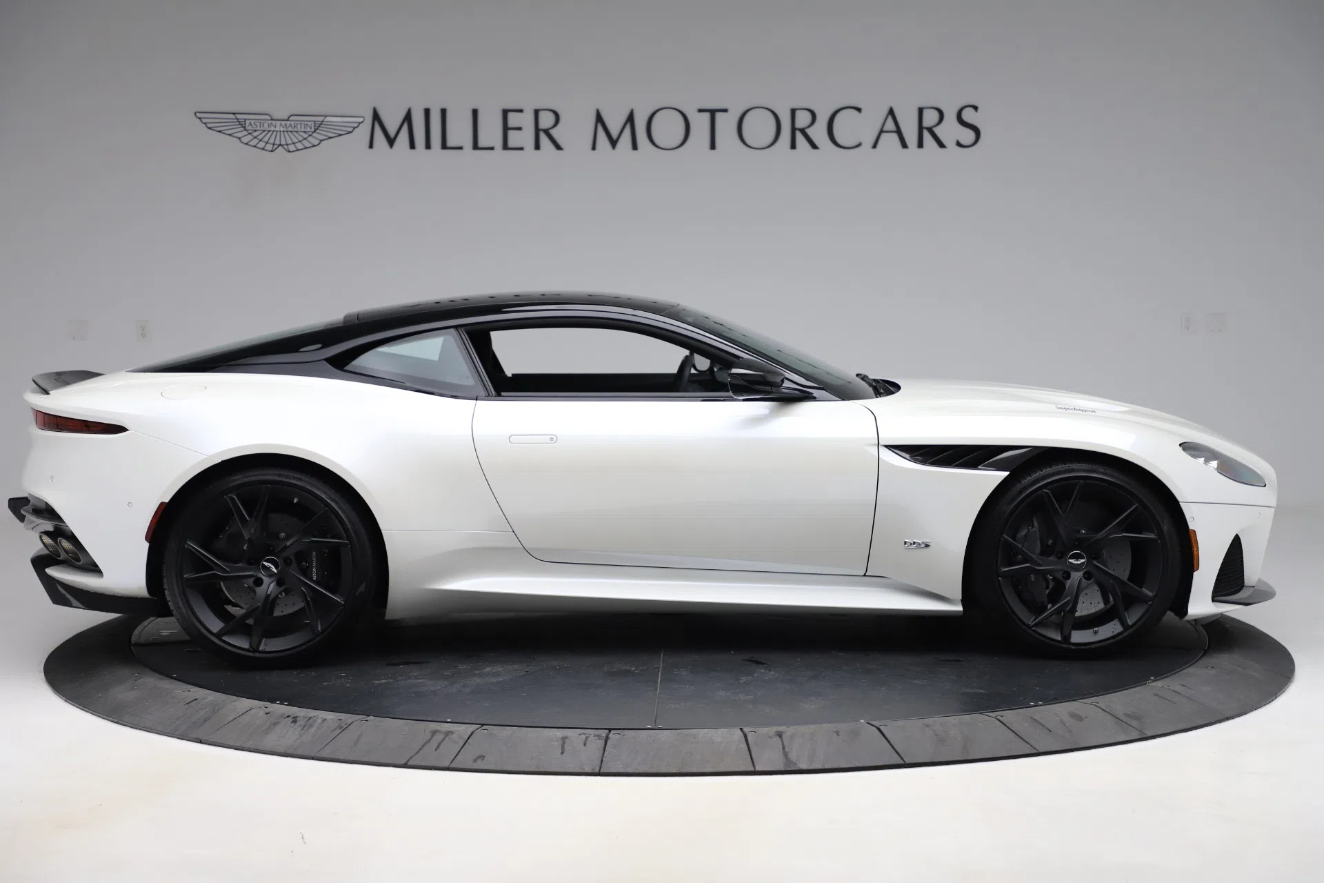 2019 Aston Martin DBS Superleggera, side profile, Morning Frost White
