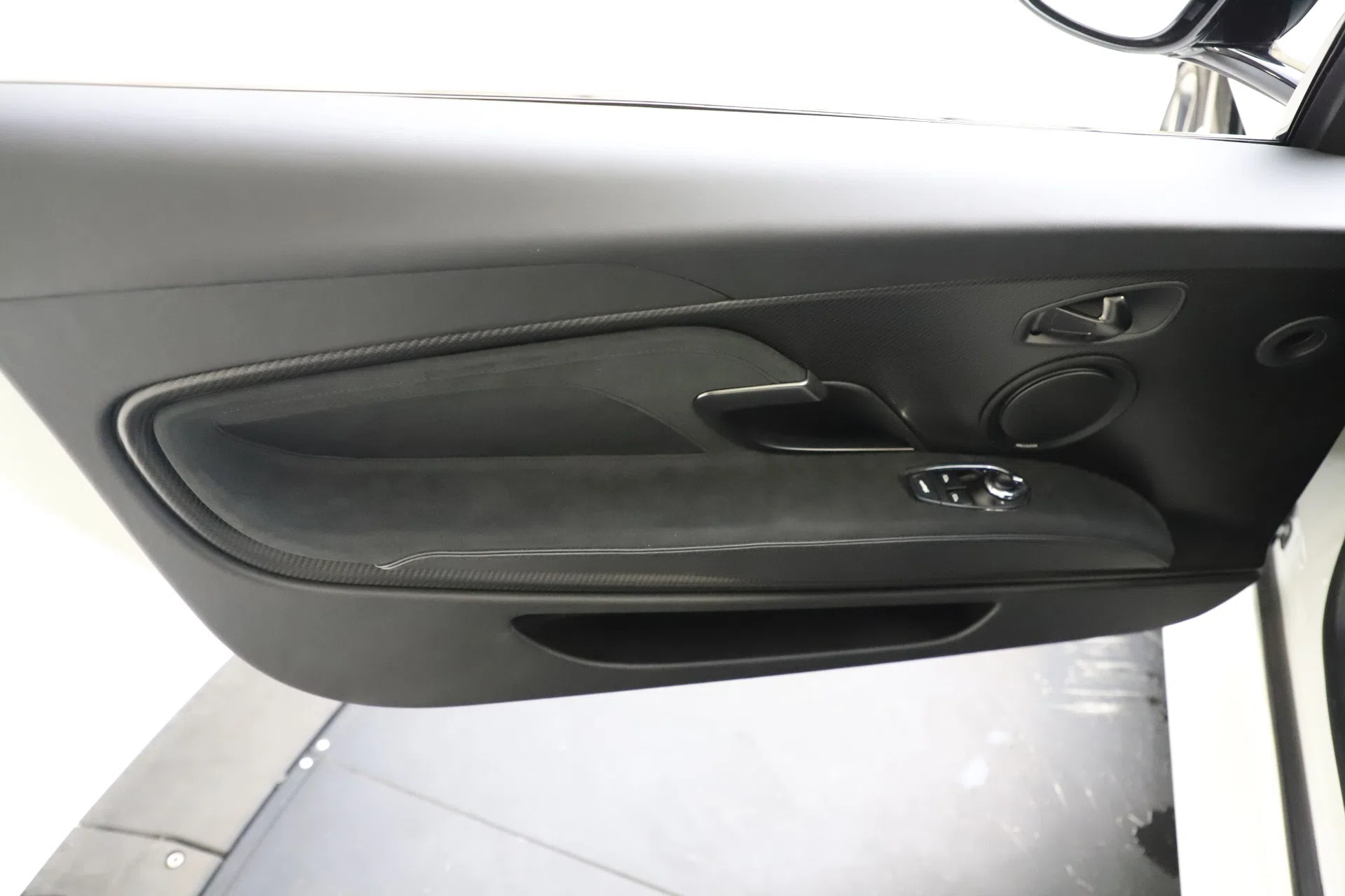 2019 Aston Martin DBS Superleggera interior, door panel, Obsidian Black