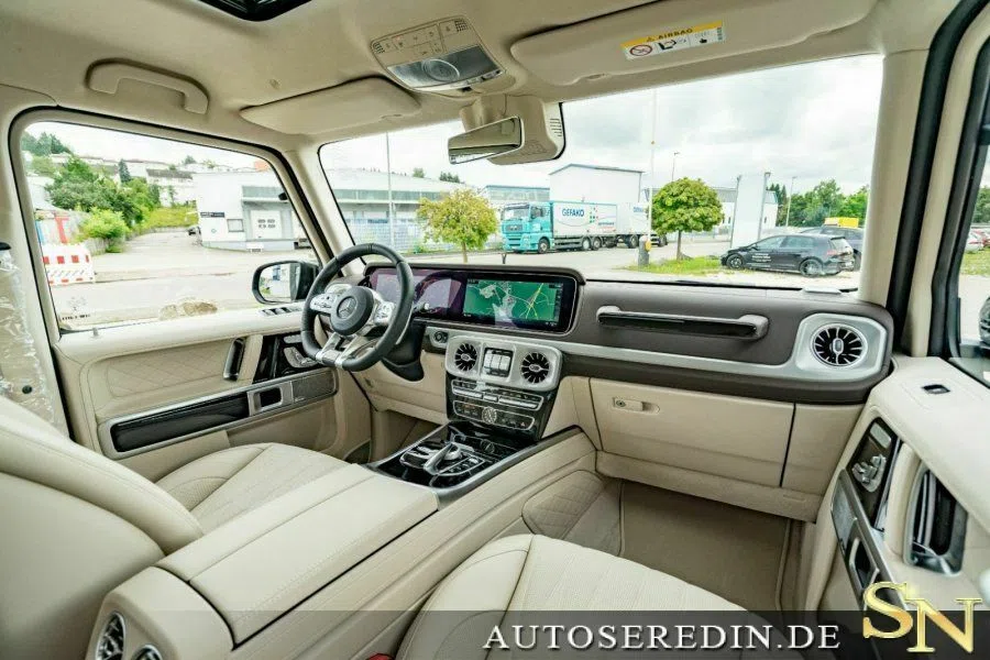 2020 BRABUS G 800 interior, Beige | Vollleder