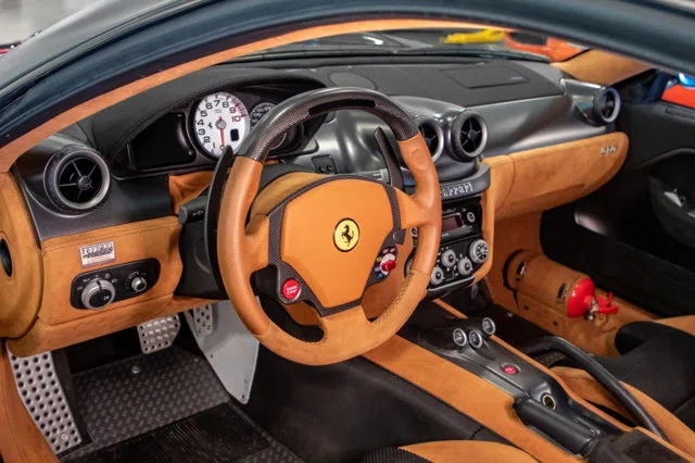 2011 Ferrari 599 GTO interior, dashboard, Leather Black