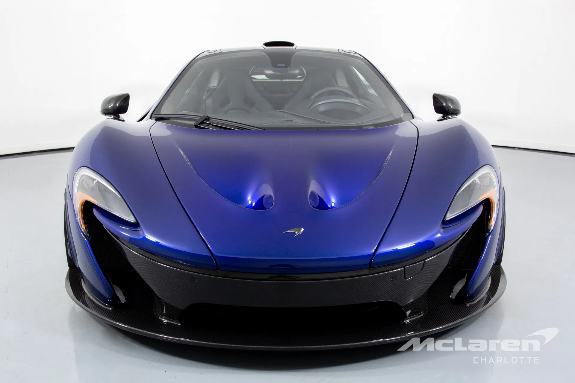 2014 MCLAREN P1 for sale, front three-quarter view, Modica Blue Carbon Fiber