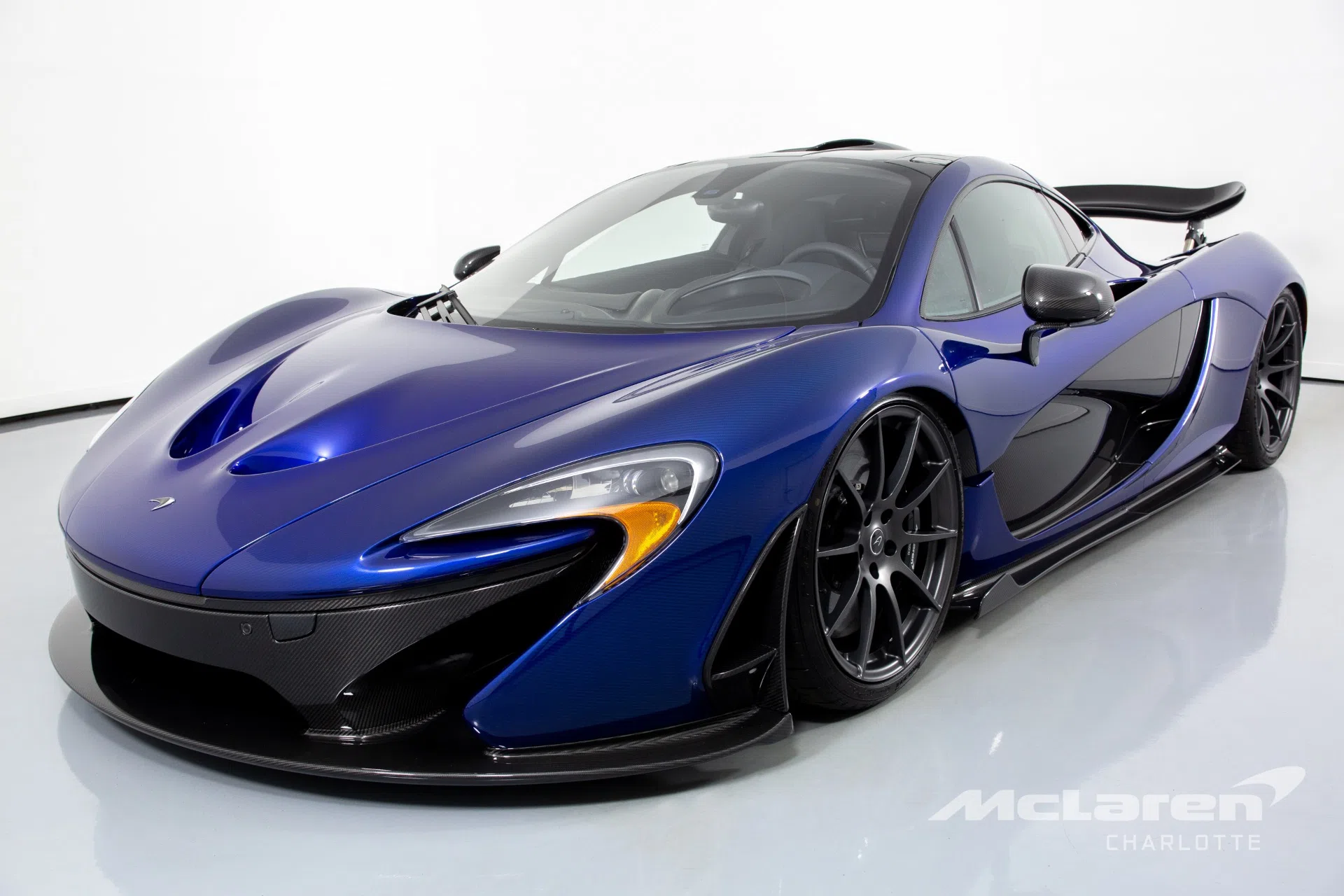 2014 MCLAREN P1 for sale, front three-quarter view, Modica Blue Carbon Fiber