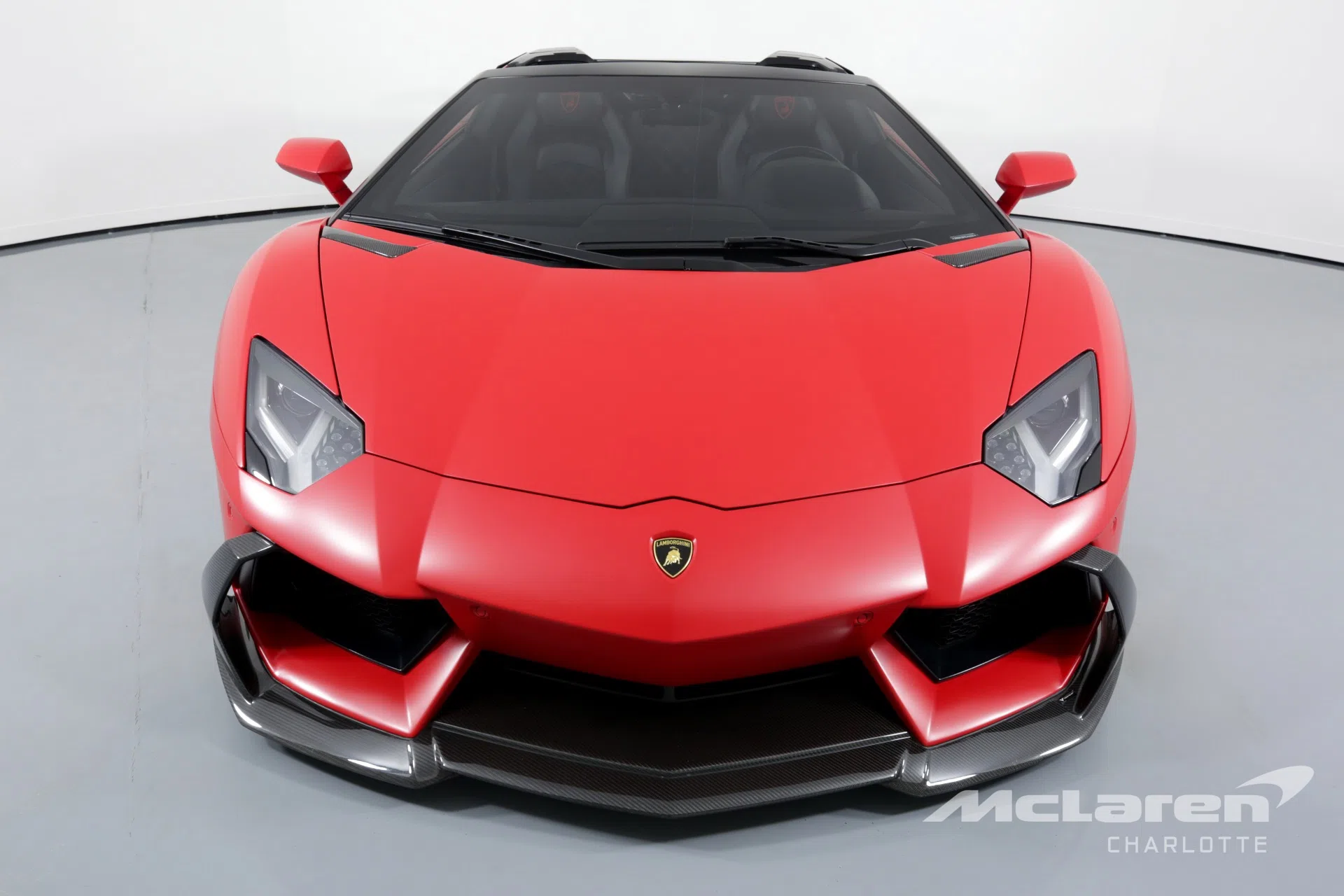 2014 Lamborghini Aventador LP 700-4 for sale, front three-quarter view, Rosso Mars
