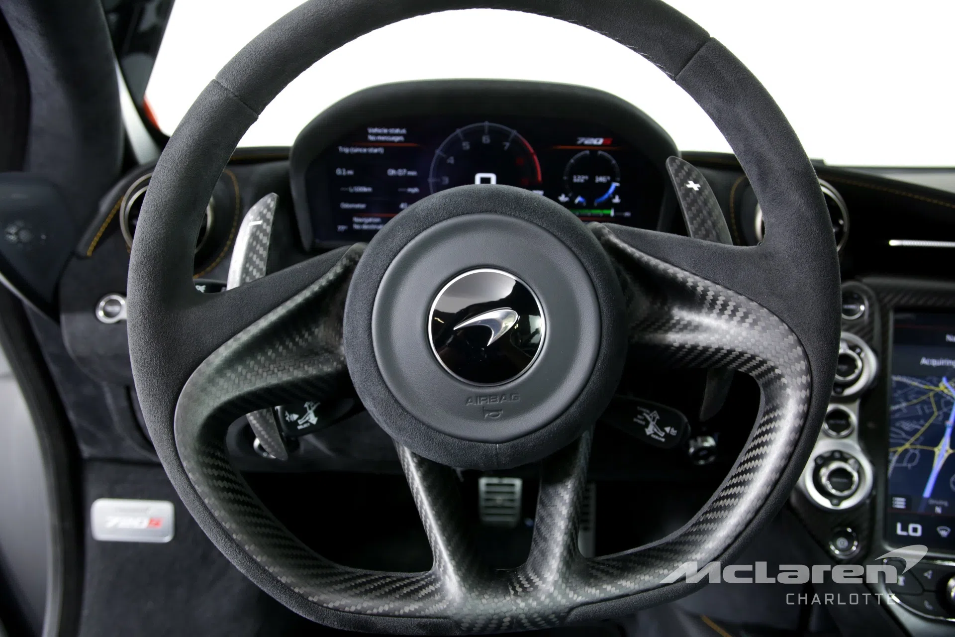 2019 McLaren 720S Performance interior, steering wheel, Carbon Black with JET Black Insert