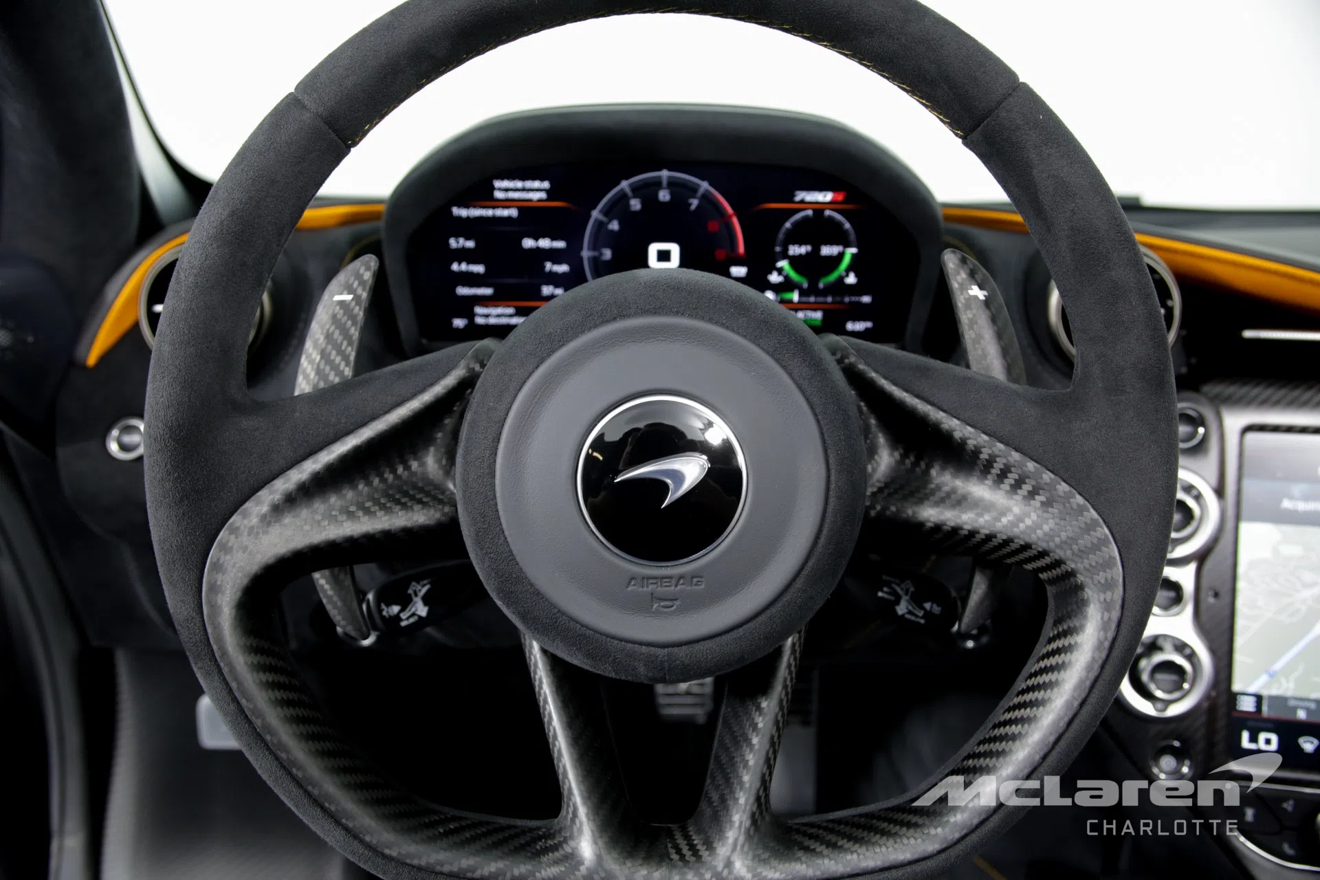 2020 McLaren 720S Spider Performance interior, Carbon Black with & McLaren Orange