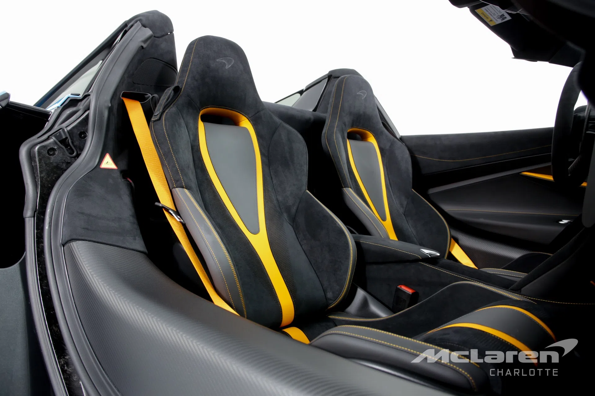 2020 McLaren 720S Spider Performance interior, seats, Carbon Black with & McLaren Orange