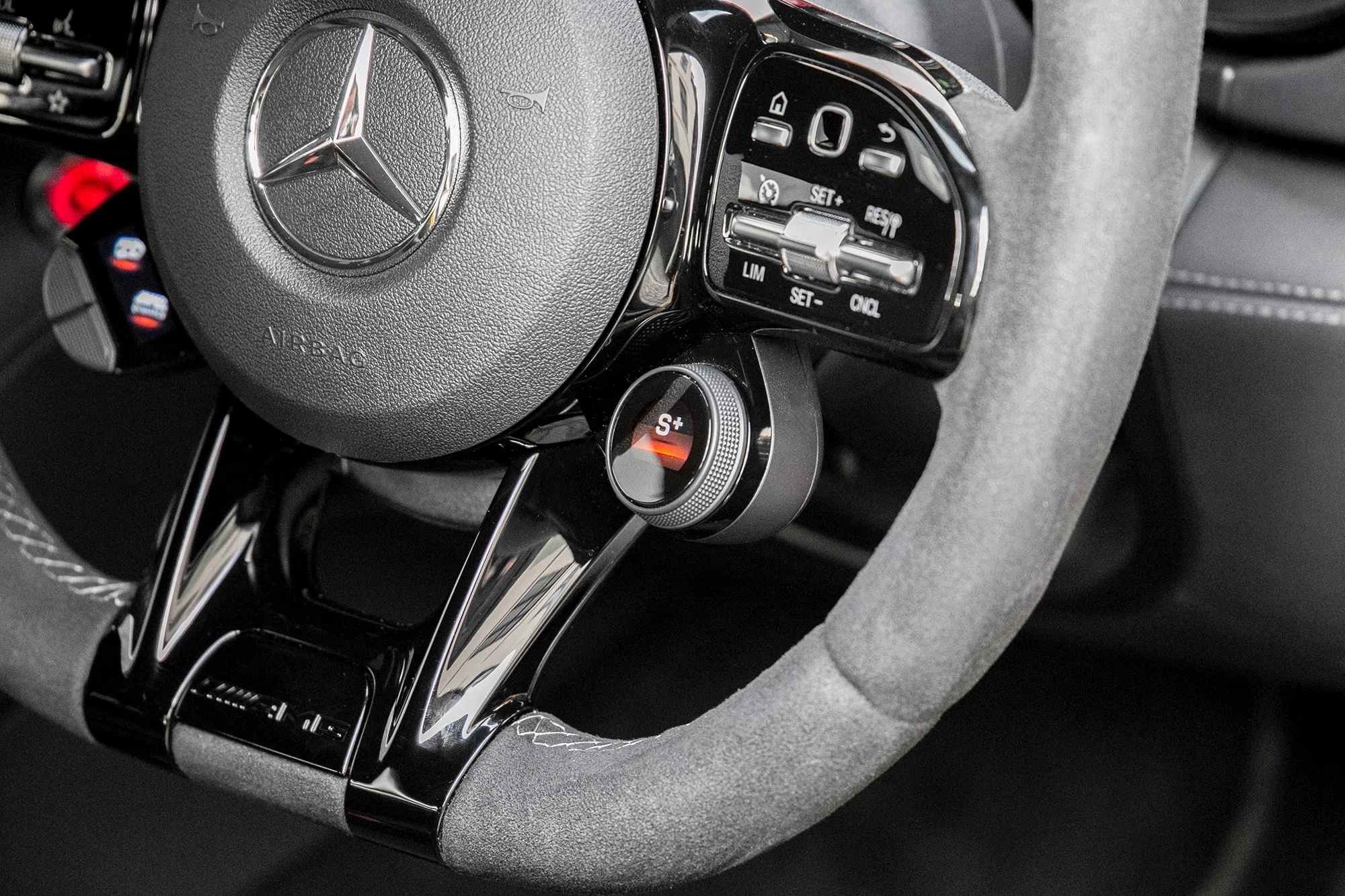 2020 Mercedes-AMG GTR PRO interior, steering wheel, Leather Black