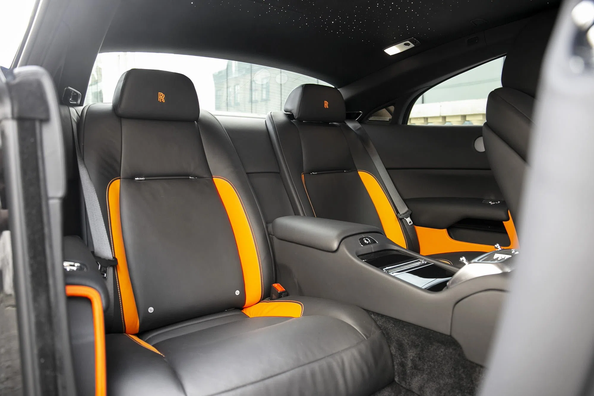 2020 Rolls-Royce Wraith Onyx interior, seats, Leather Black / Mandarin
