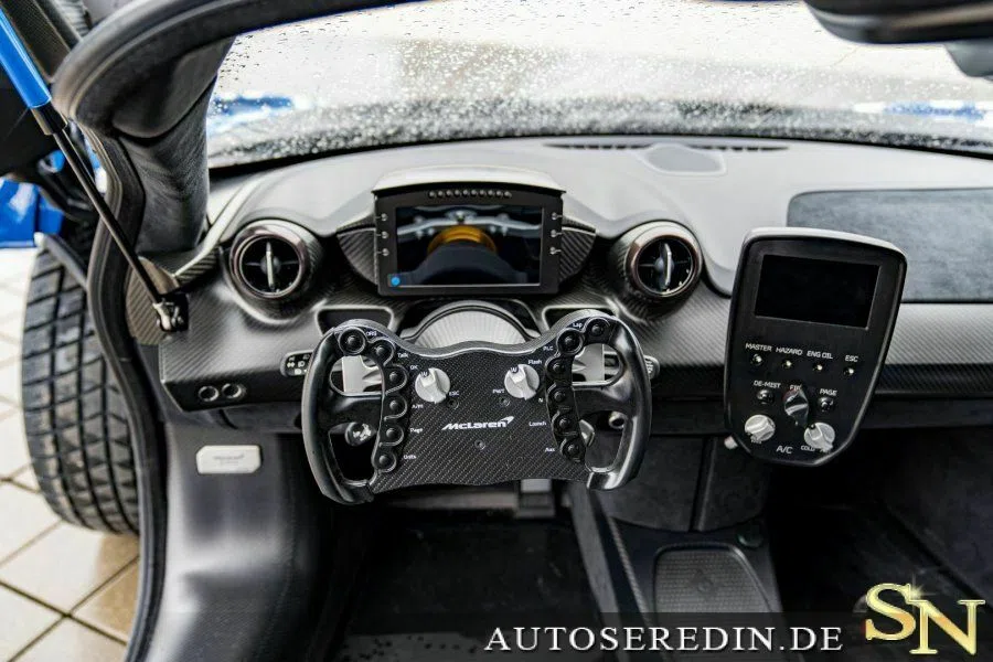 2020 McLaren Senna GTR LIMITED EDITION 1OF75 interior, dashboard, Black | Alcantara