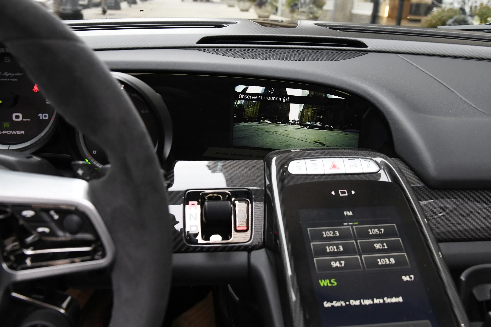 2015 Porsche 918 Spyder interior, dashboard, Onyx Black