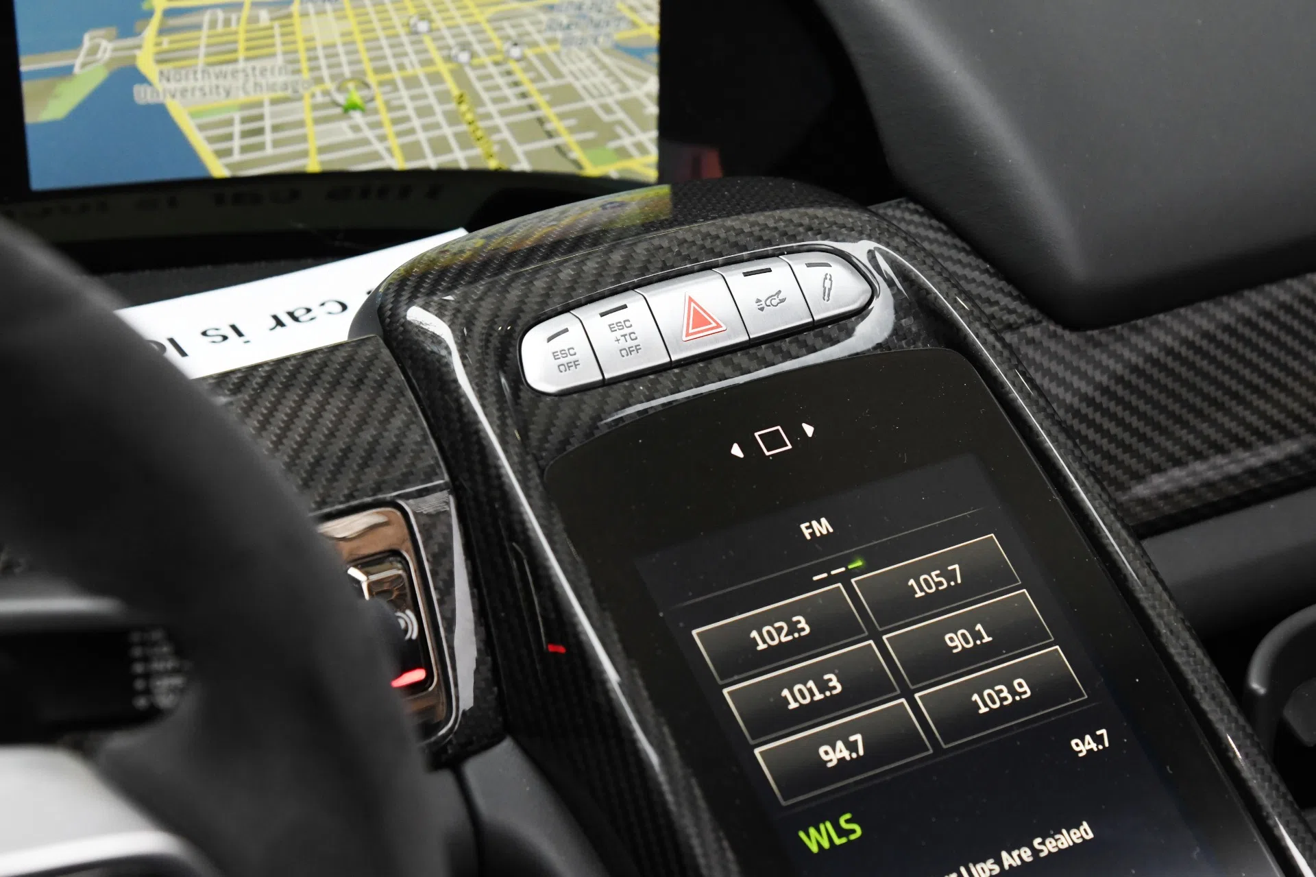 2015 Porsche 918 Spyder interior, center console, Onyx Black