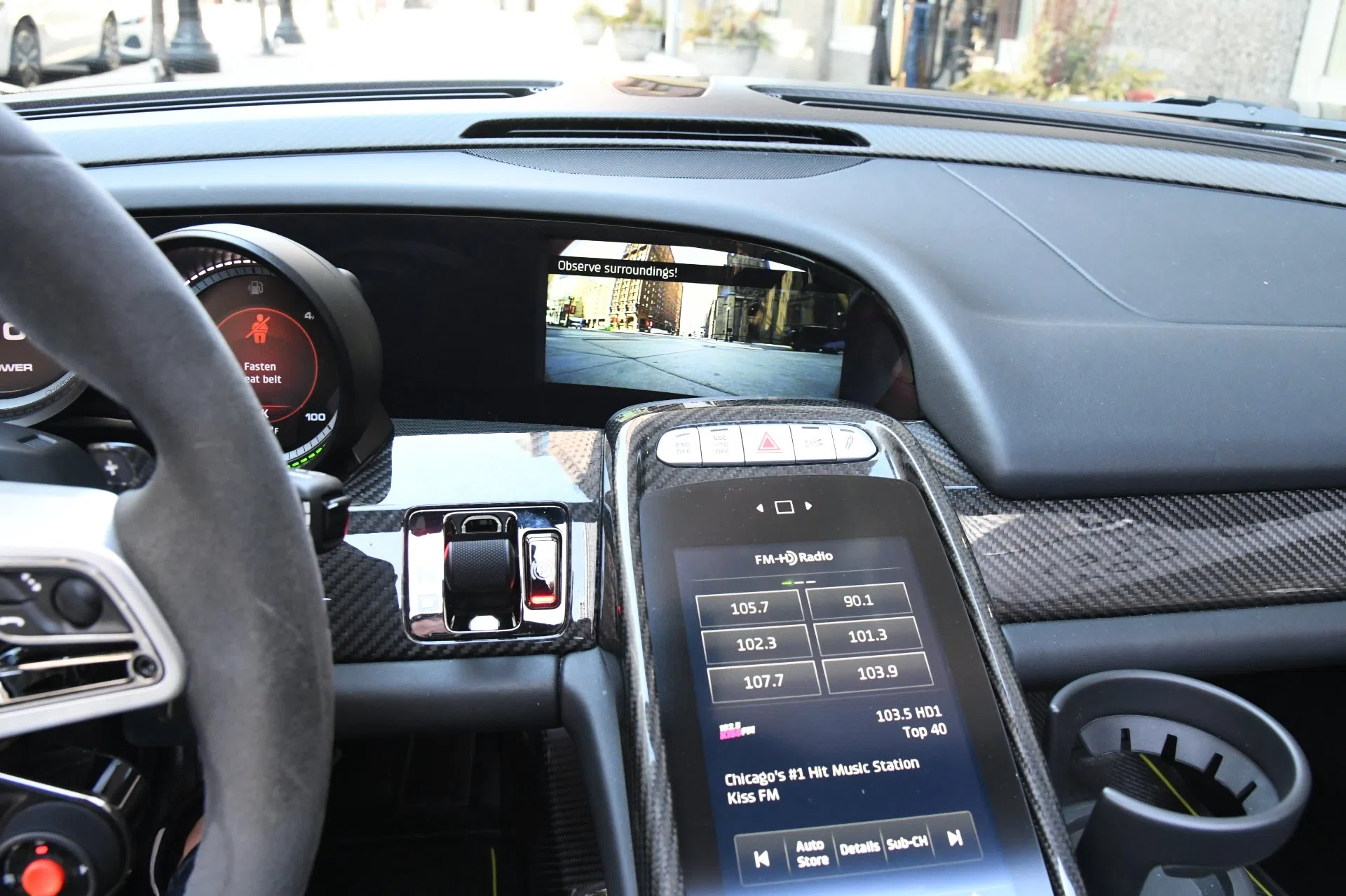 2015 Porsche 918 Spyder Weissach Package interior, dashboard, Onyx Black with Acid Green accents