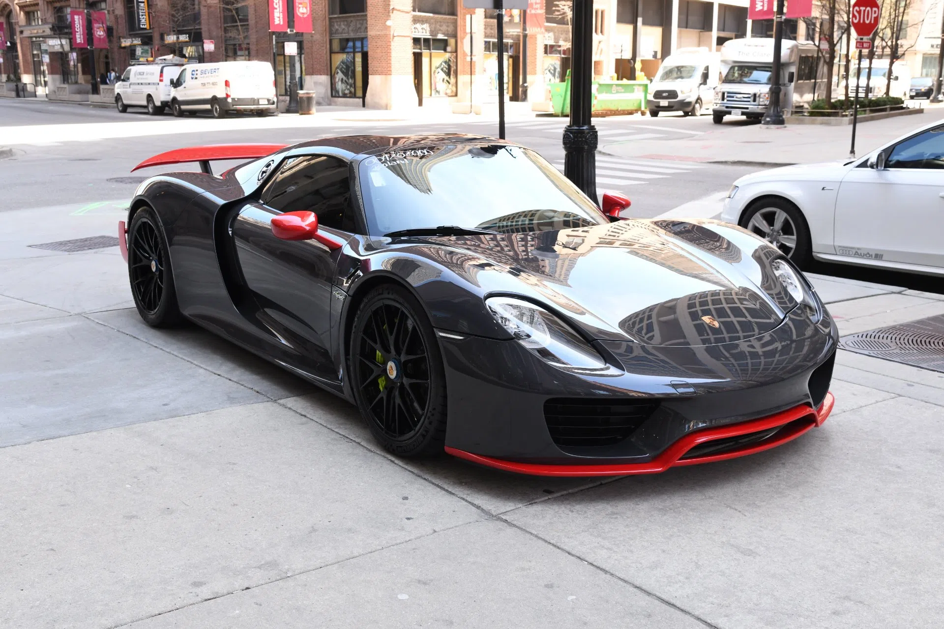 2015 Porsche 918 Spyder Weissach Package for sale, exterior, PTS Grey Black