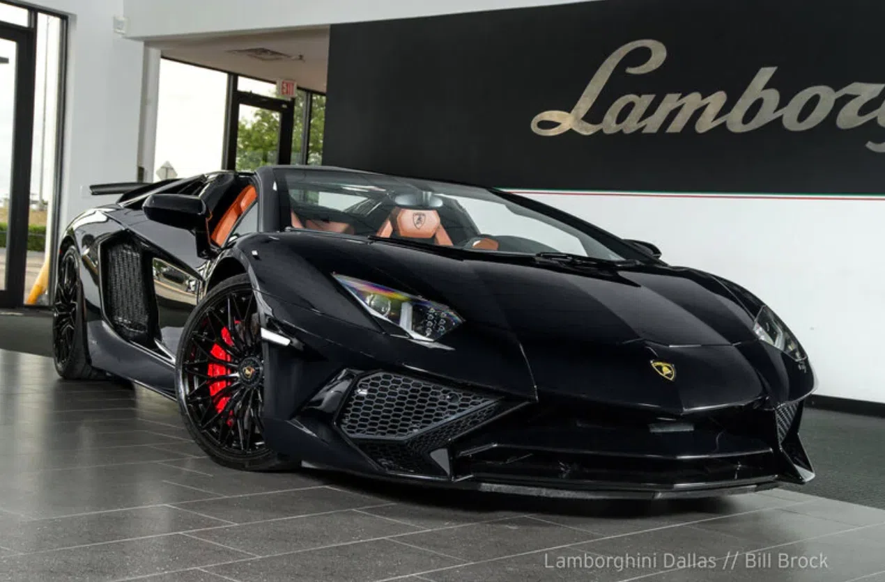 2017 Lamborghini Aventador SV LP750-4 Roadster for sale, exterior, Nero Aldebaran